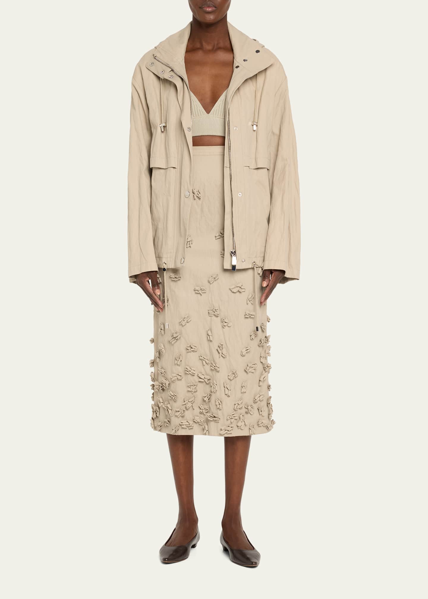 Michael Kors Collection Floral Hand-Embellished Midi Pencil Skirt Image 2 of 5
