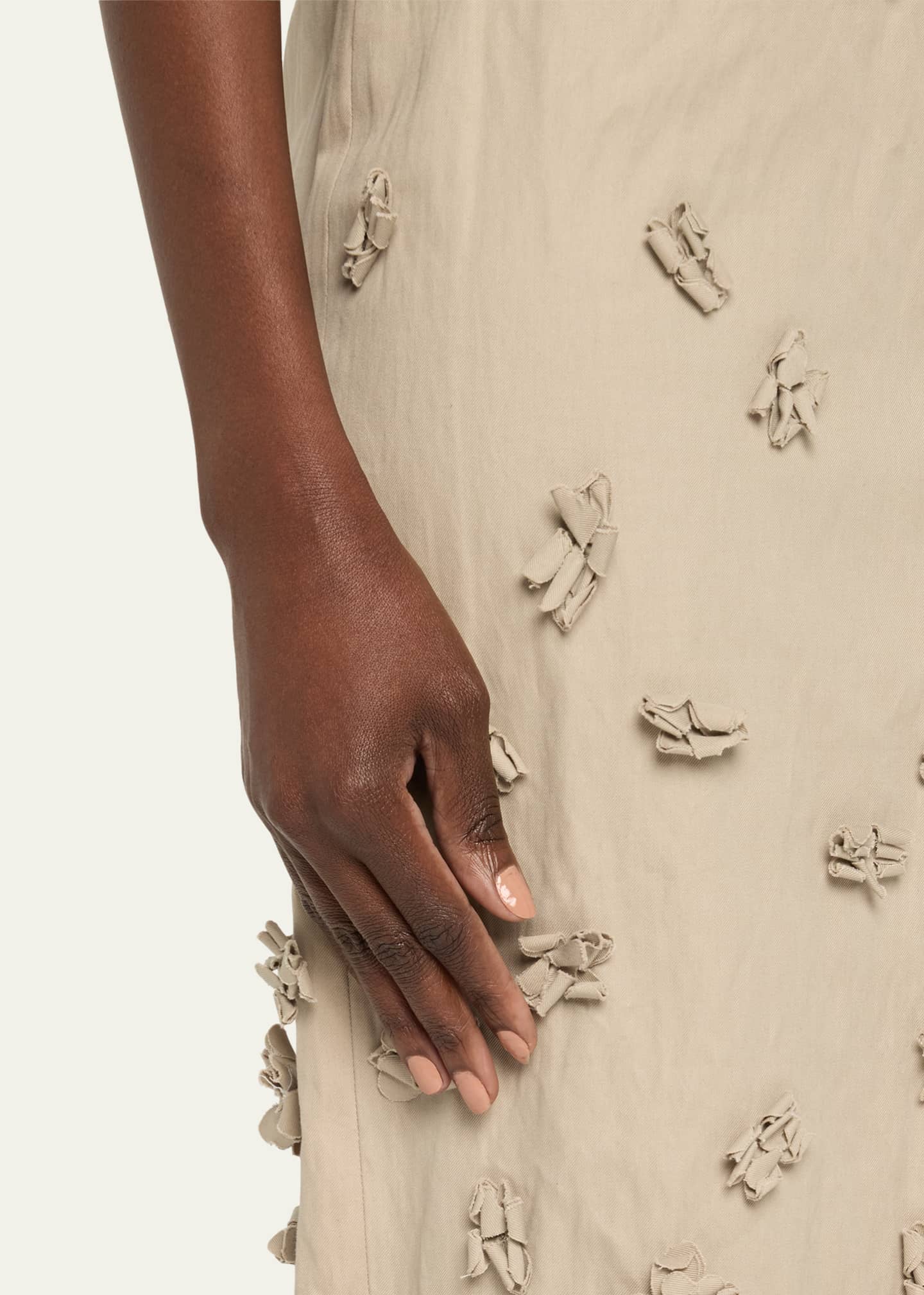 Michael Kors Collection Floral Hand-Embellished Midi Pencil Skirt Image 5 of 5