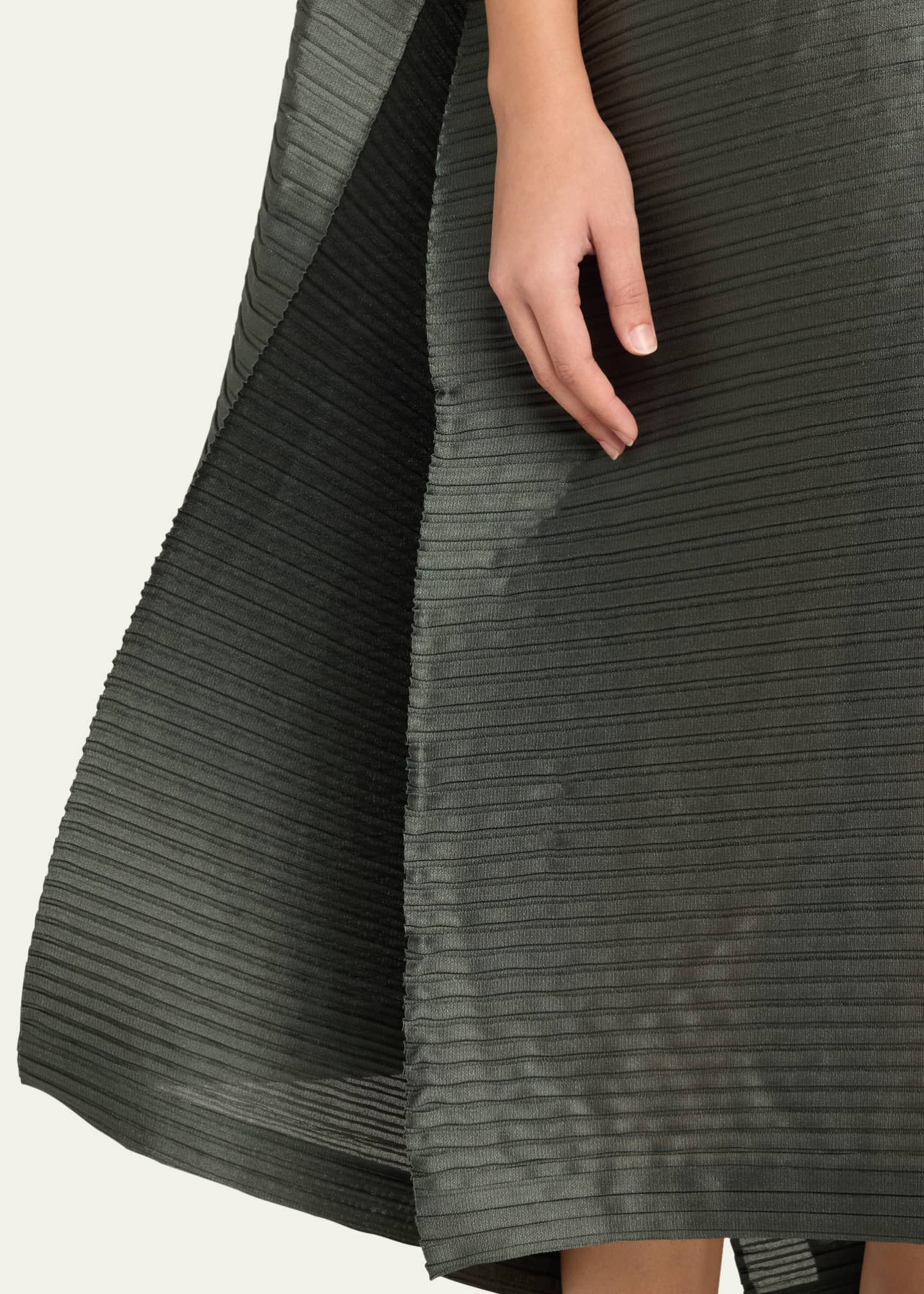 Paneled Pleats Midi Dress