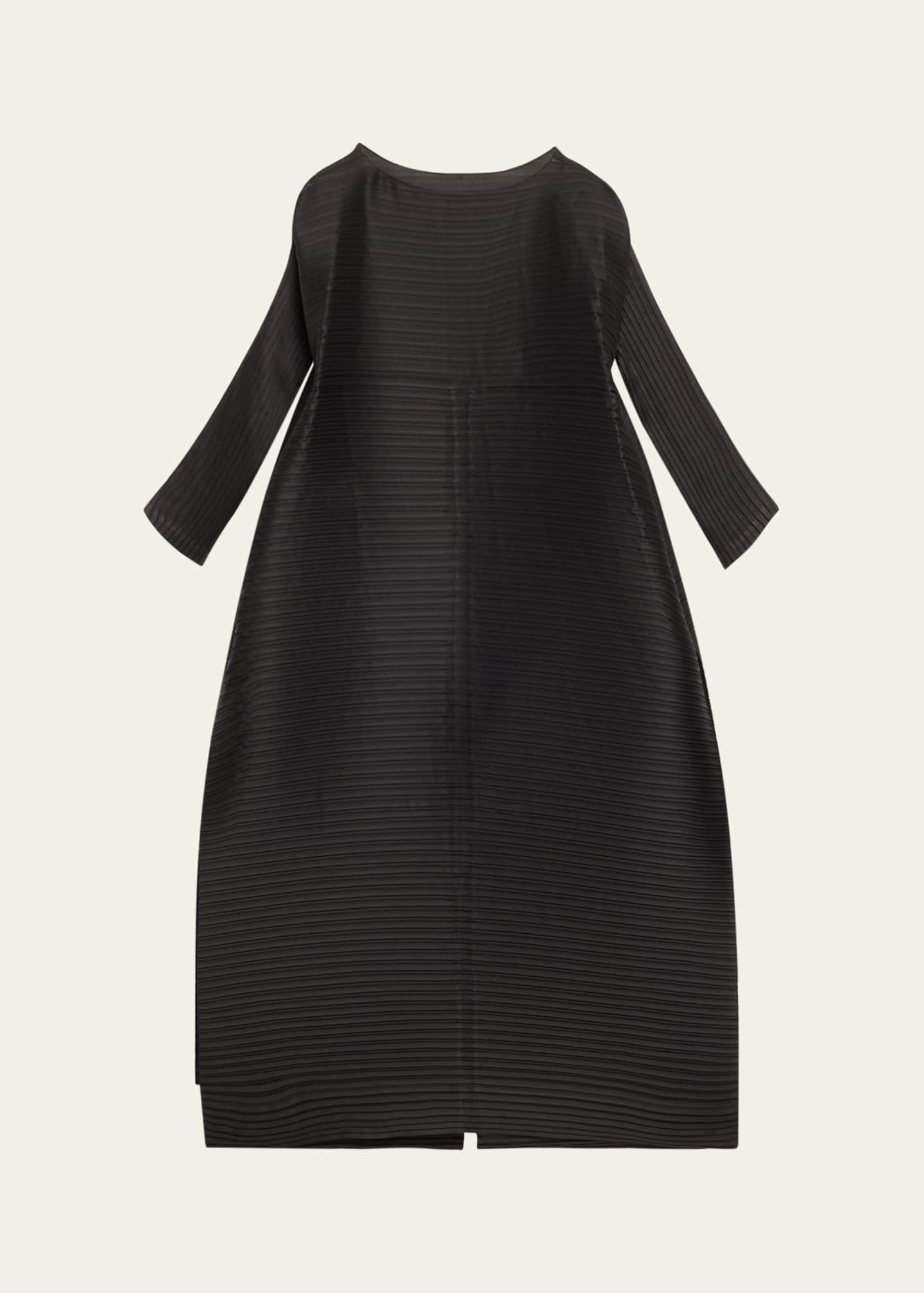 Issey Miyake Pleated High Neck Modified Long Dress IM71-FH918 Black M