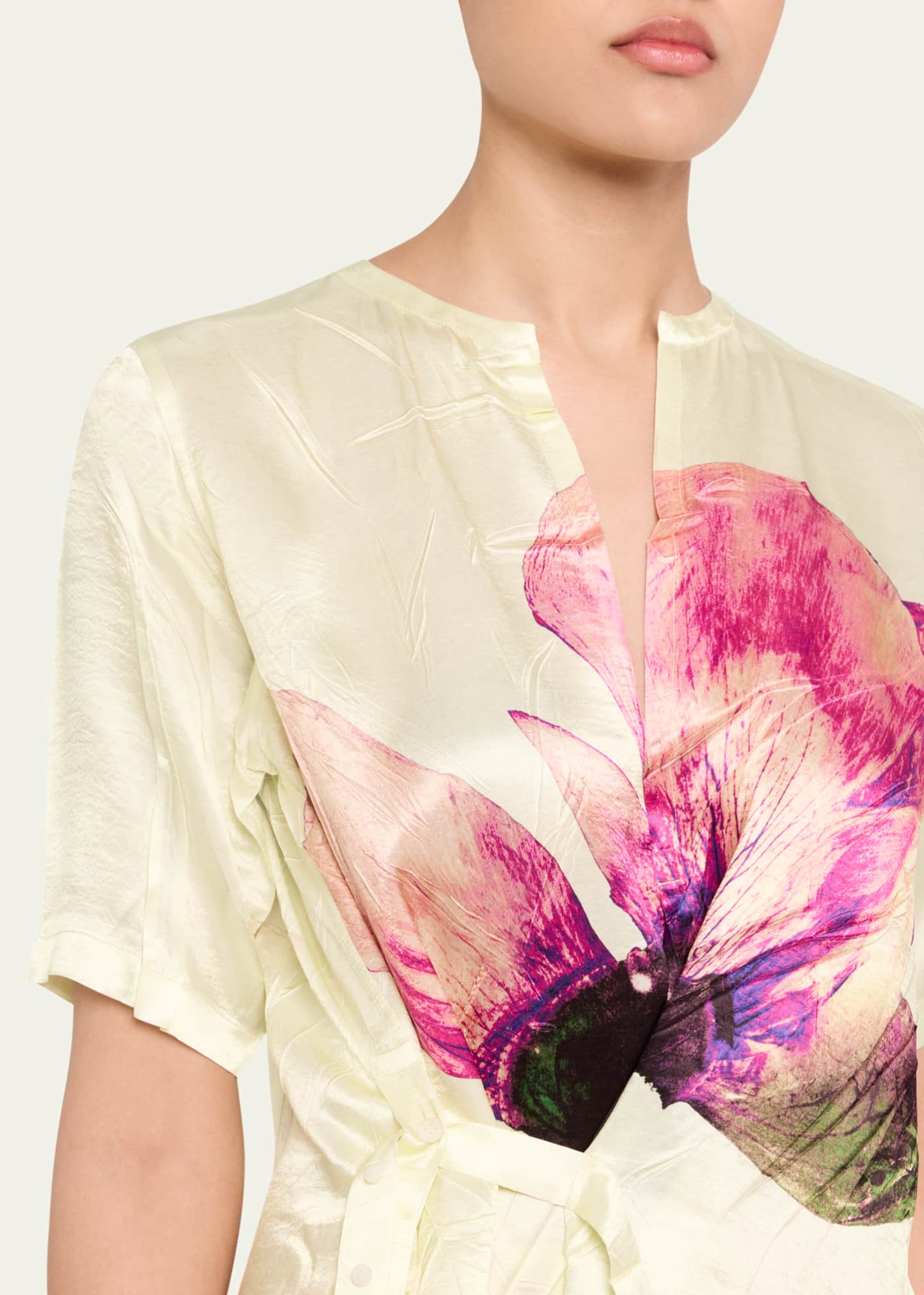 Pressed Floral Printed Top