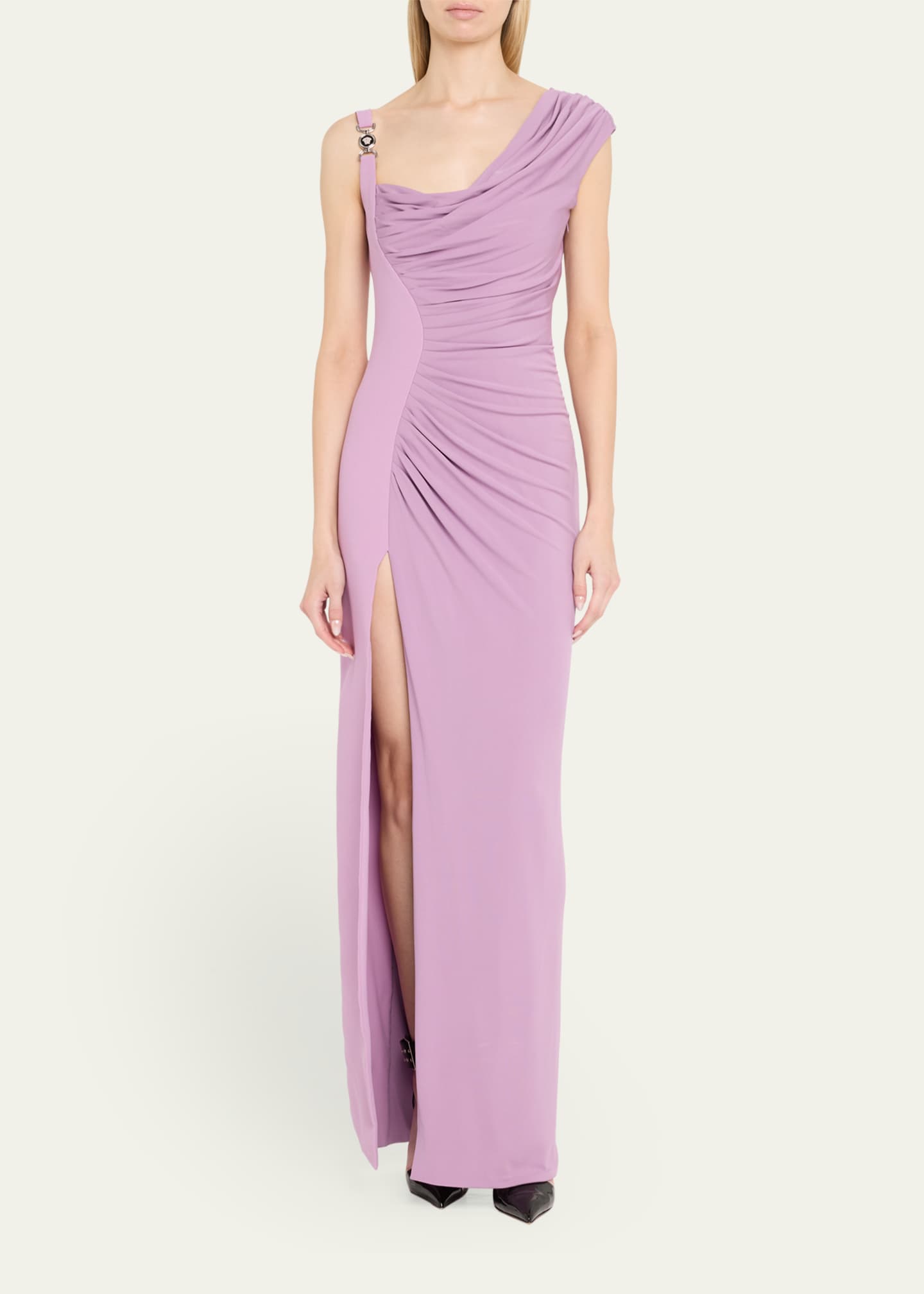 Versace Ruched Jersey Gown Image 2 of 5