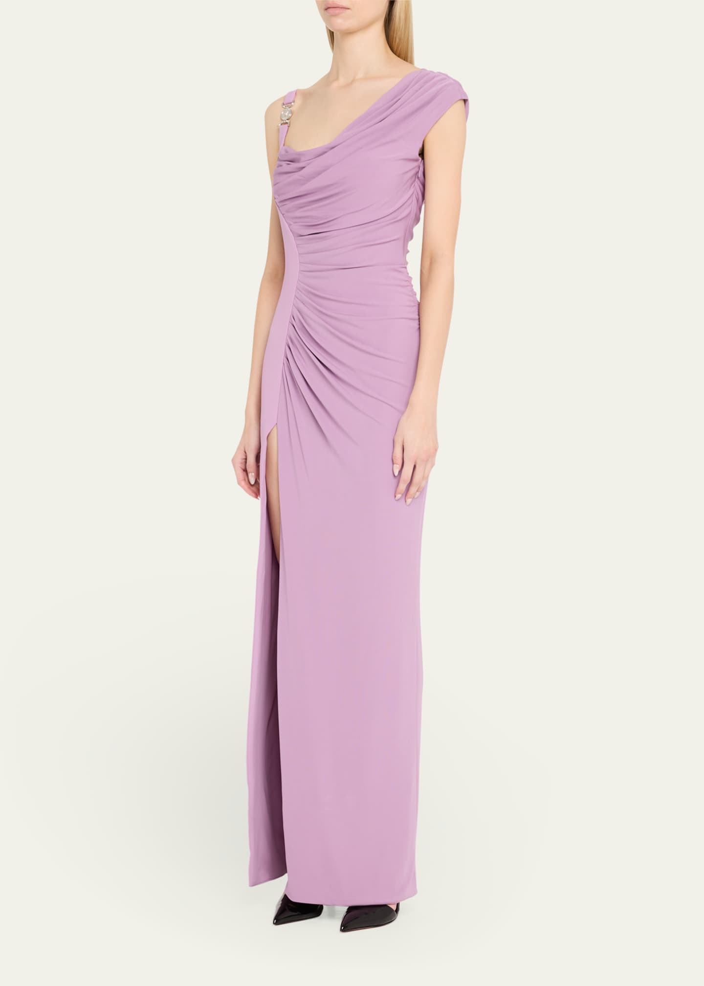Versace Ruched Jersey Gown Image 4 of 5