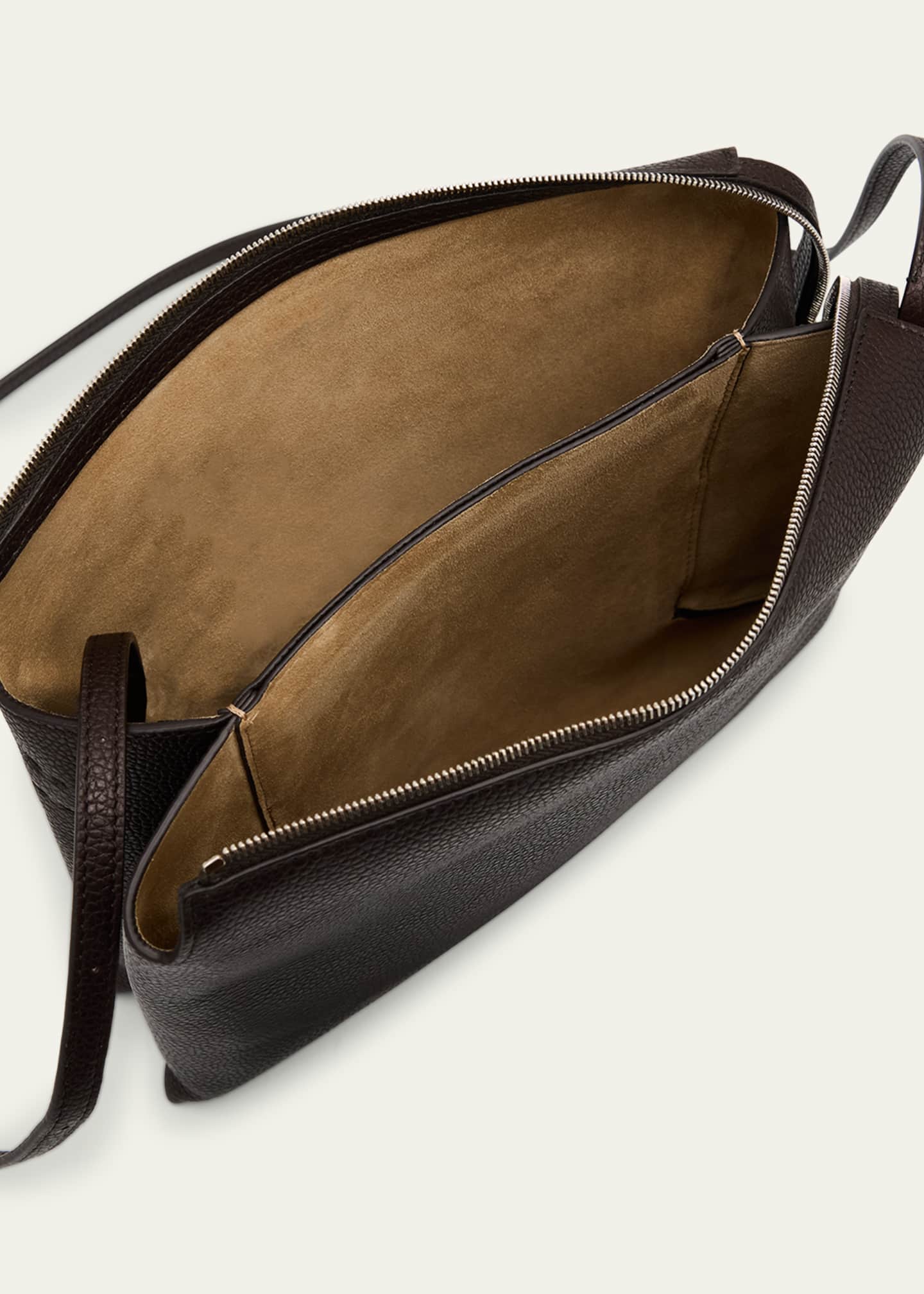 THE ROW Nu Twin Crossbody Bag in Saddle Grain Leather Image 4 of 5