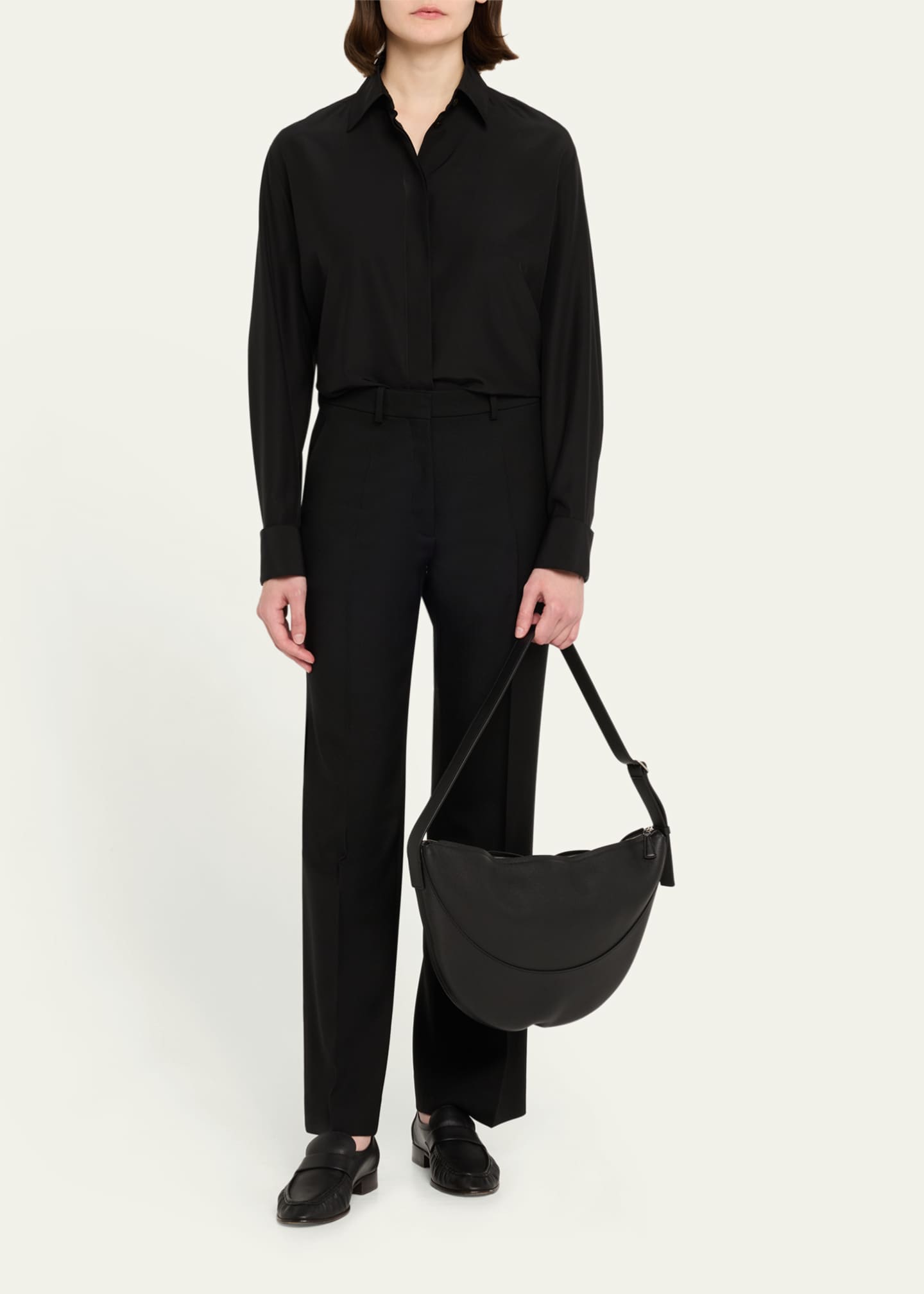 THE ROW Jouve Shoulder Bag in Grain Leather - Bergdorf Goodman