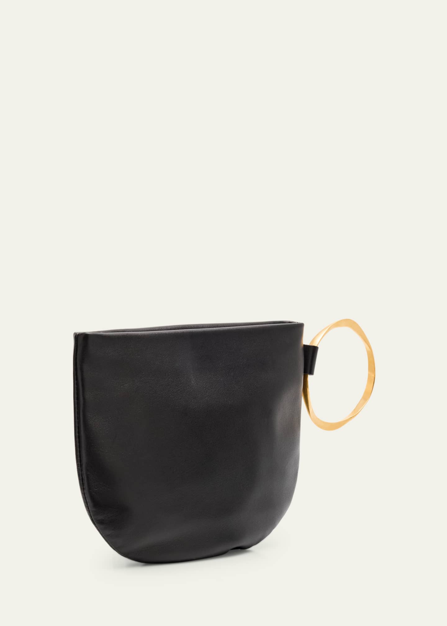 THE ROW Geo Bracelet Clutch Bag in Napa Leather Image 3 of 6
