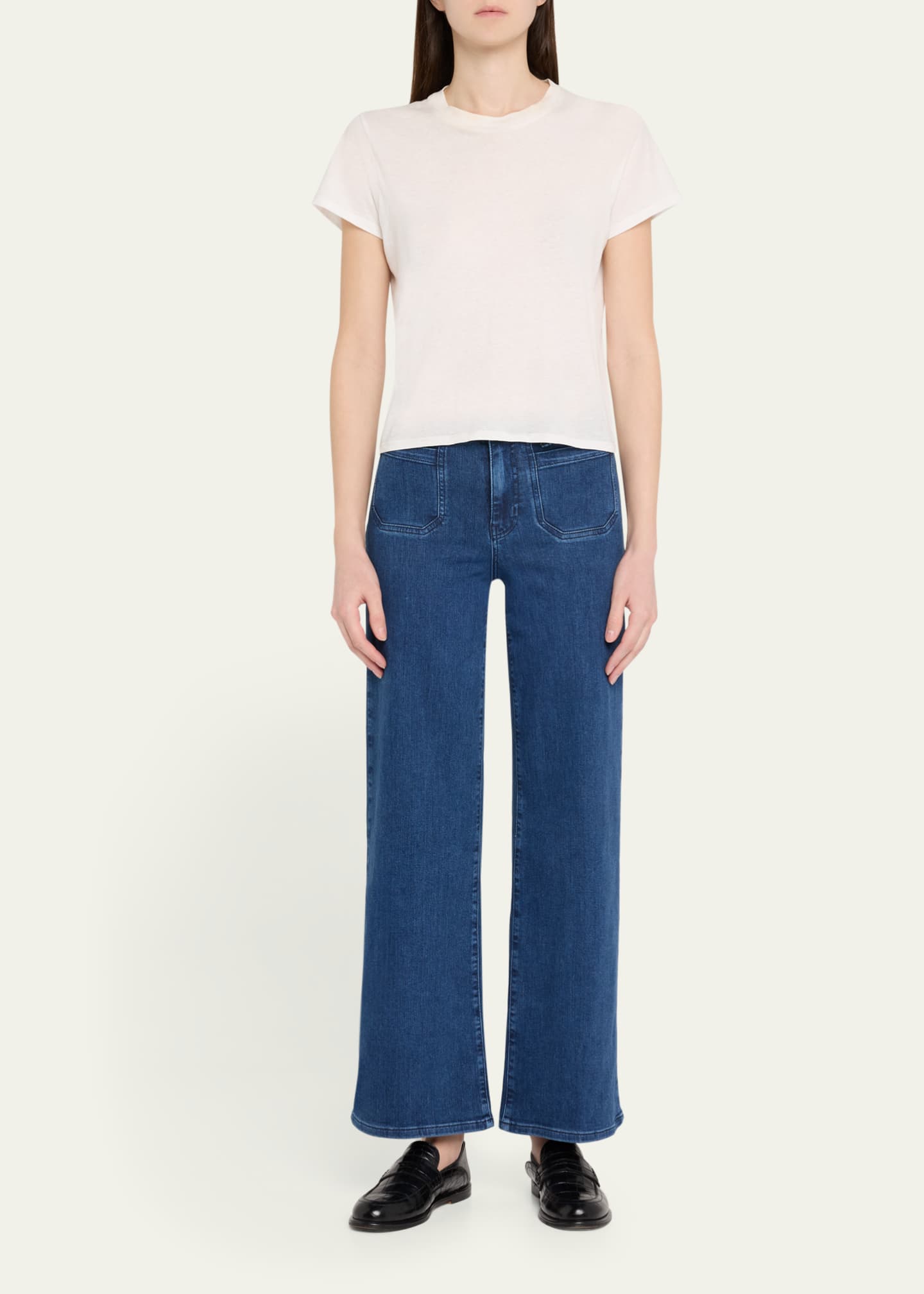 FRAME Le Slim Palazzo Modernist Pocket Jeans Image 2 of 5