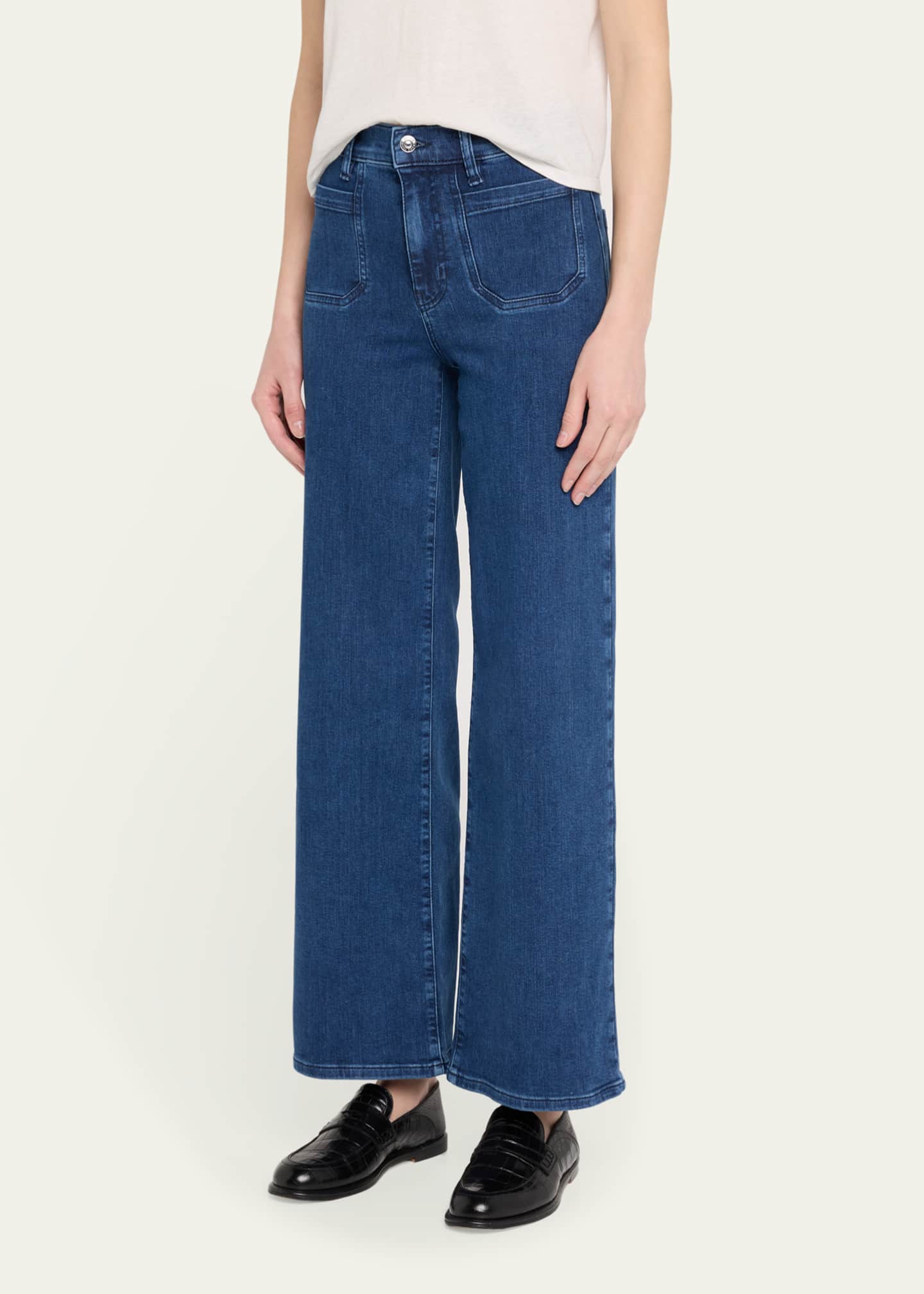 FRAME Le Slim Palazzo Modernist Pocket Jeans Image 4 of 5