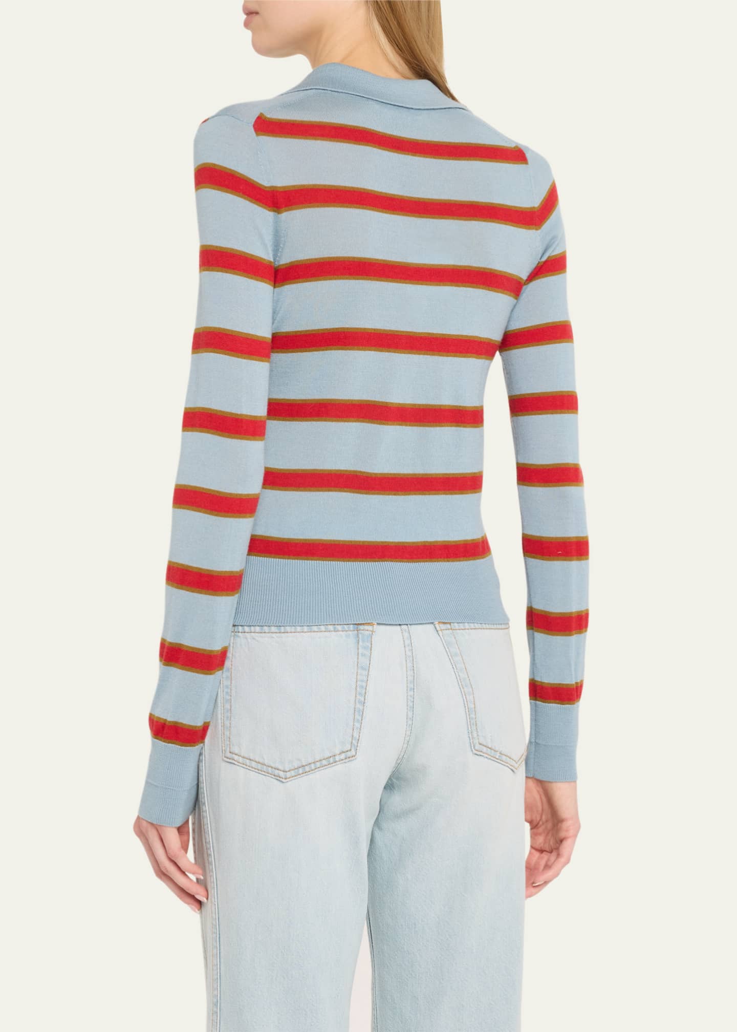 RE/DONE The Memphis Long-Sleeve Polo Sweater Image 3 of 5