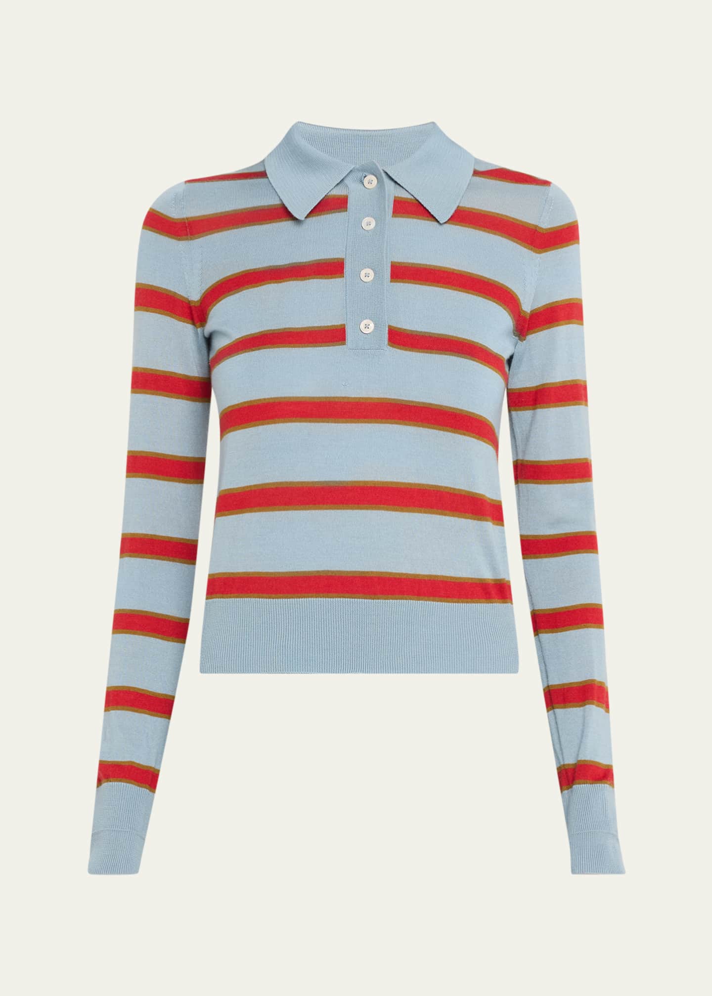 RE/DONE The Memphis Long-Sleeve Polo Sweater Image 1 of 5