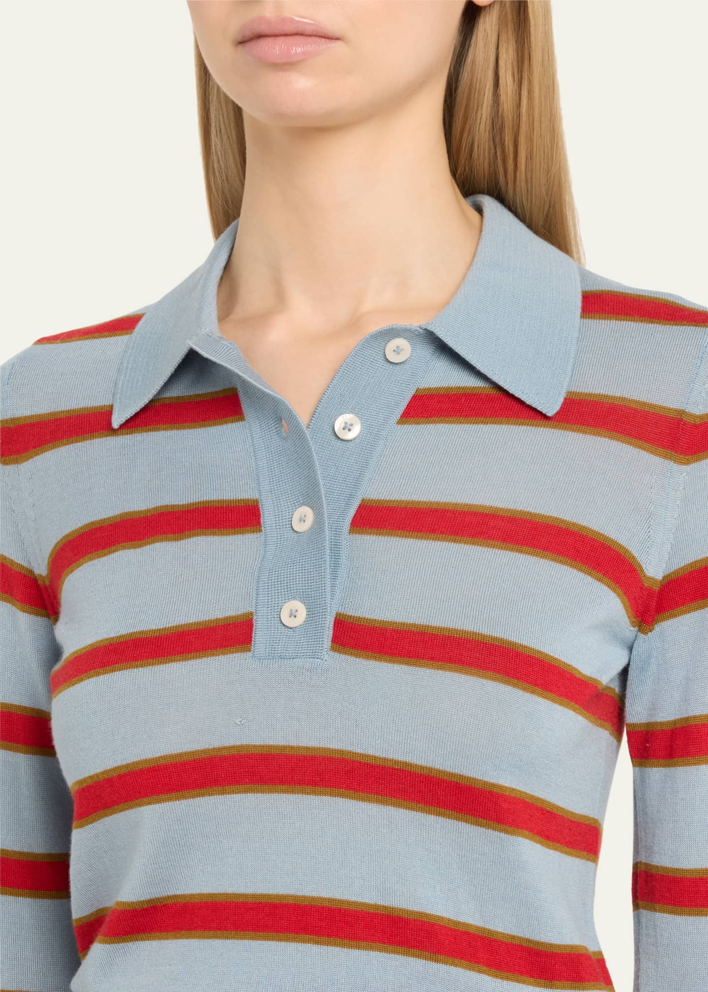RE/DONE The Memphis Long-Sleeve Polo Sweater Image 5 of 5