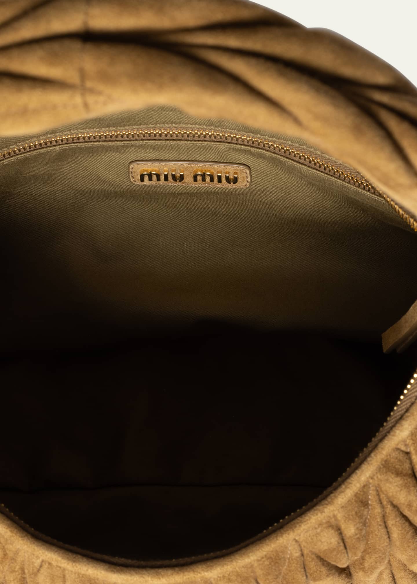 Miu Miu Wander Matelasse Suede Hobo Bag Image 4 of 4