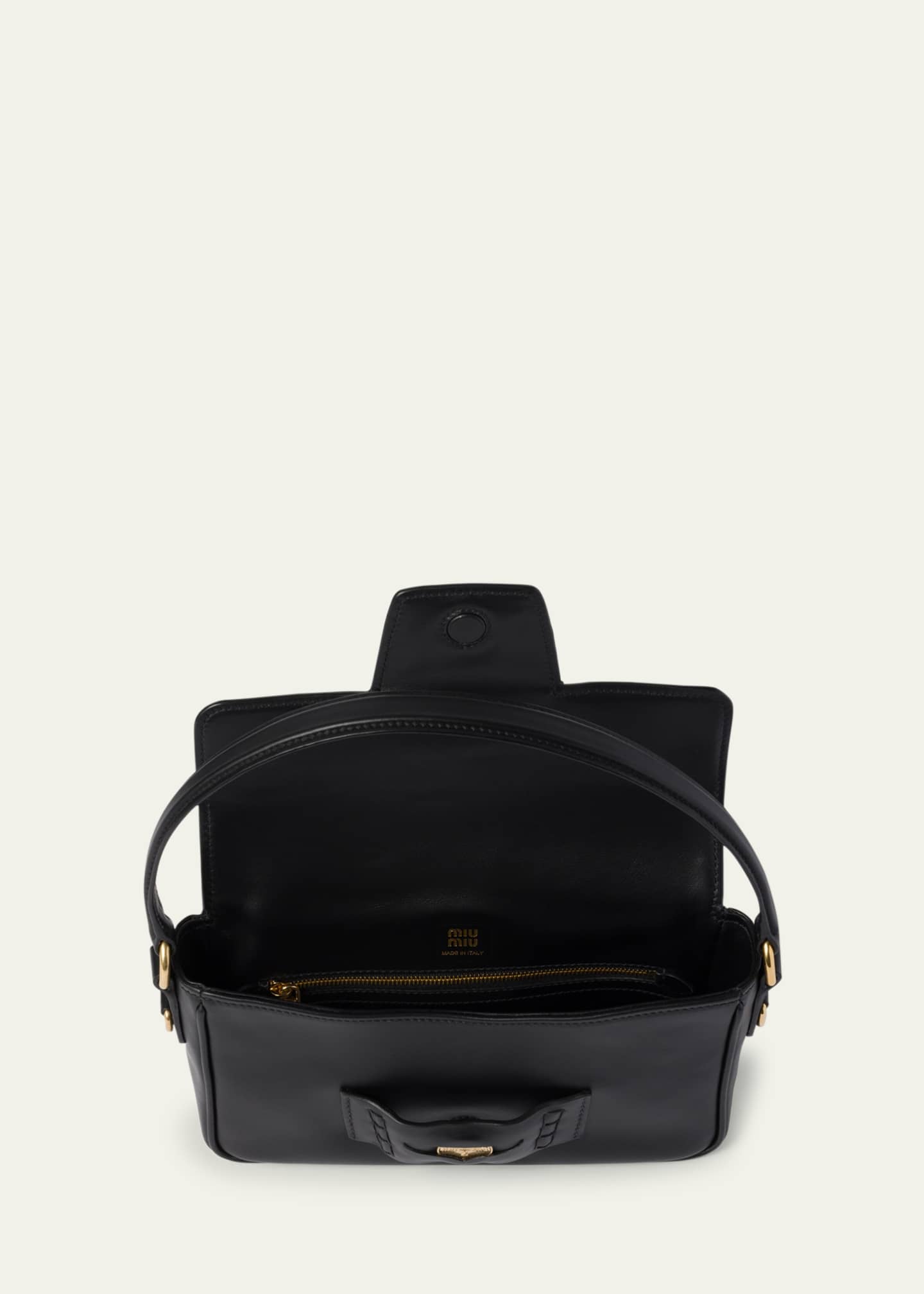 Miu Miu Penny Flap Leather Shoulder Bag Image 4 of 4