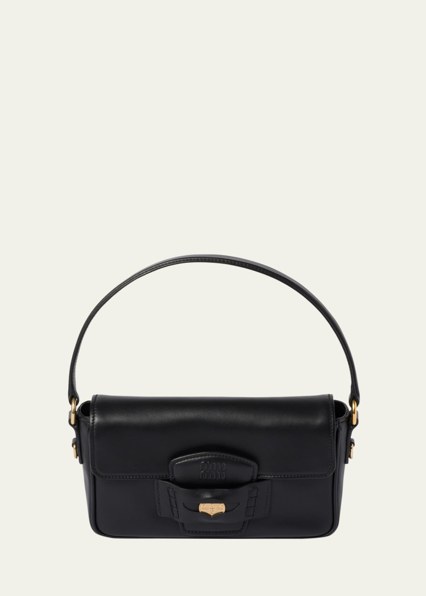 Miu Miu Penny Flap Leather Shoulder Bag Image 1 of 4