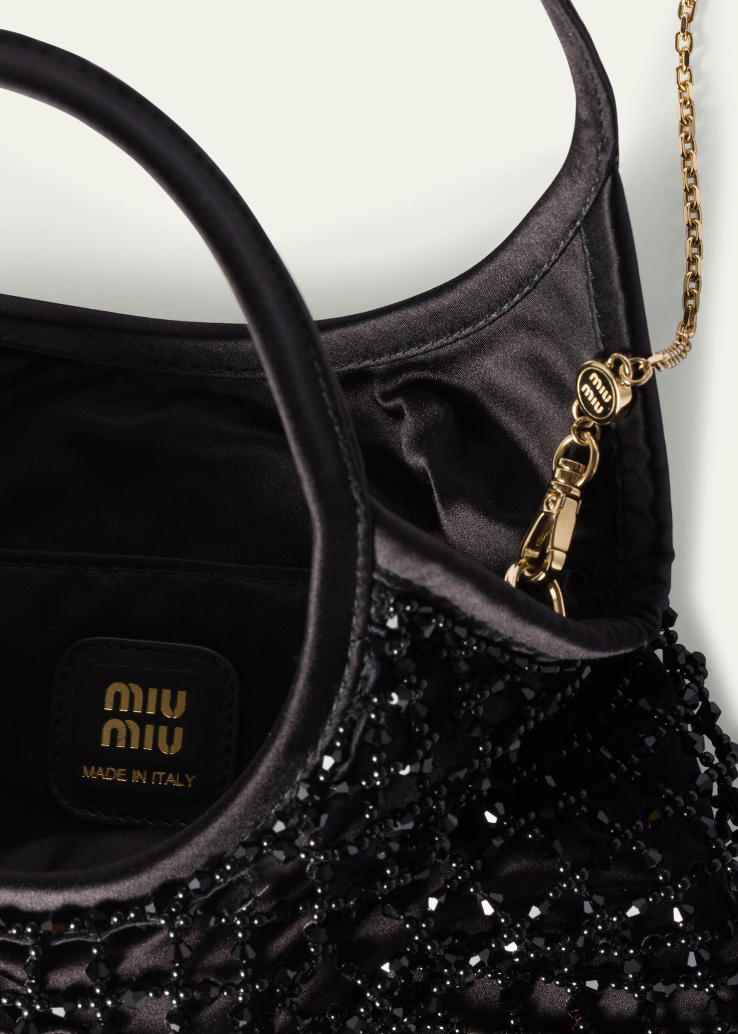 Miu Miu Ivy Beaded Duchesse Shoulder Bag - Bergdorf Goodman