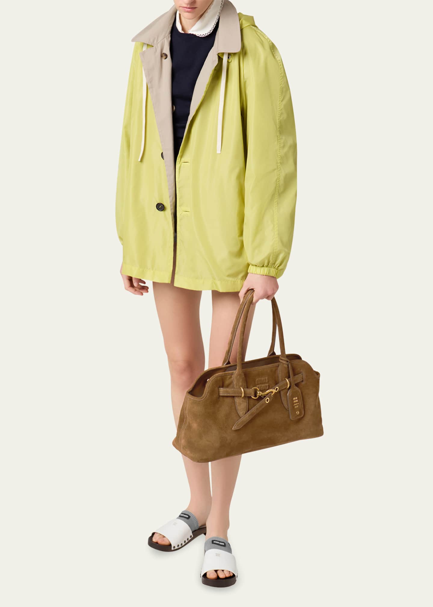 Miu Miu Aventure Suede Shoulder Bag Image 5 of 5