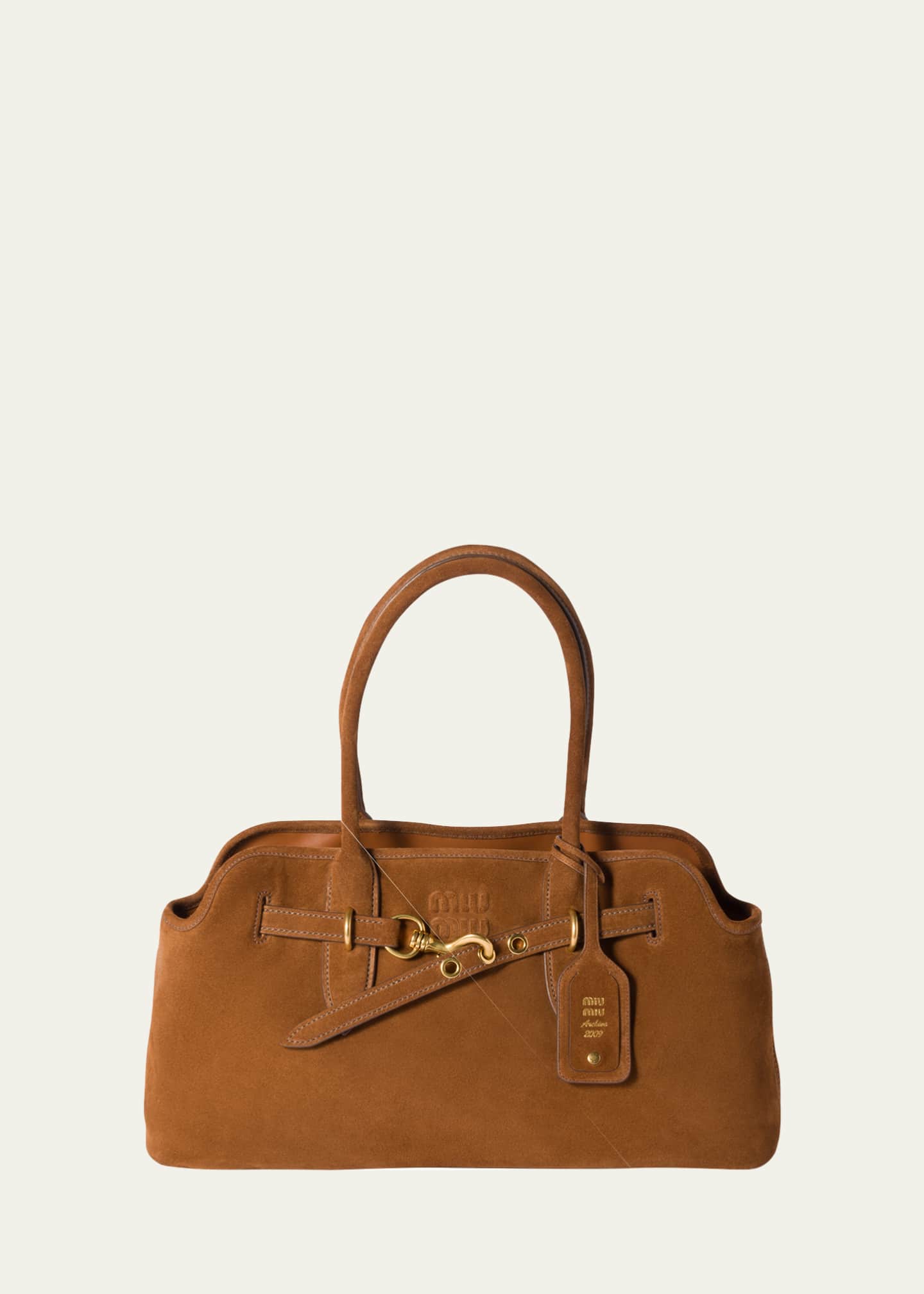 【関税・送料込み】MIU MIU LEATHER ADVENTURE SHOULDER BAG Miu Miu Aventure Suede Shoulder Bag - Bergdorf Goodman