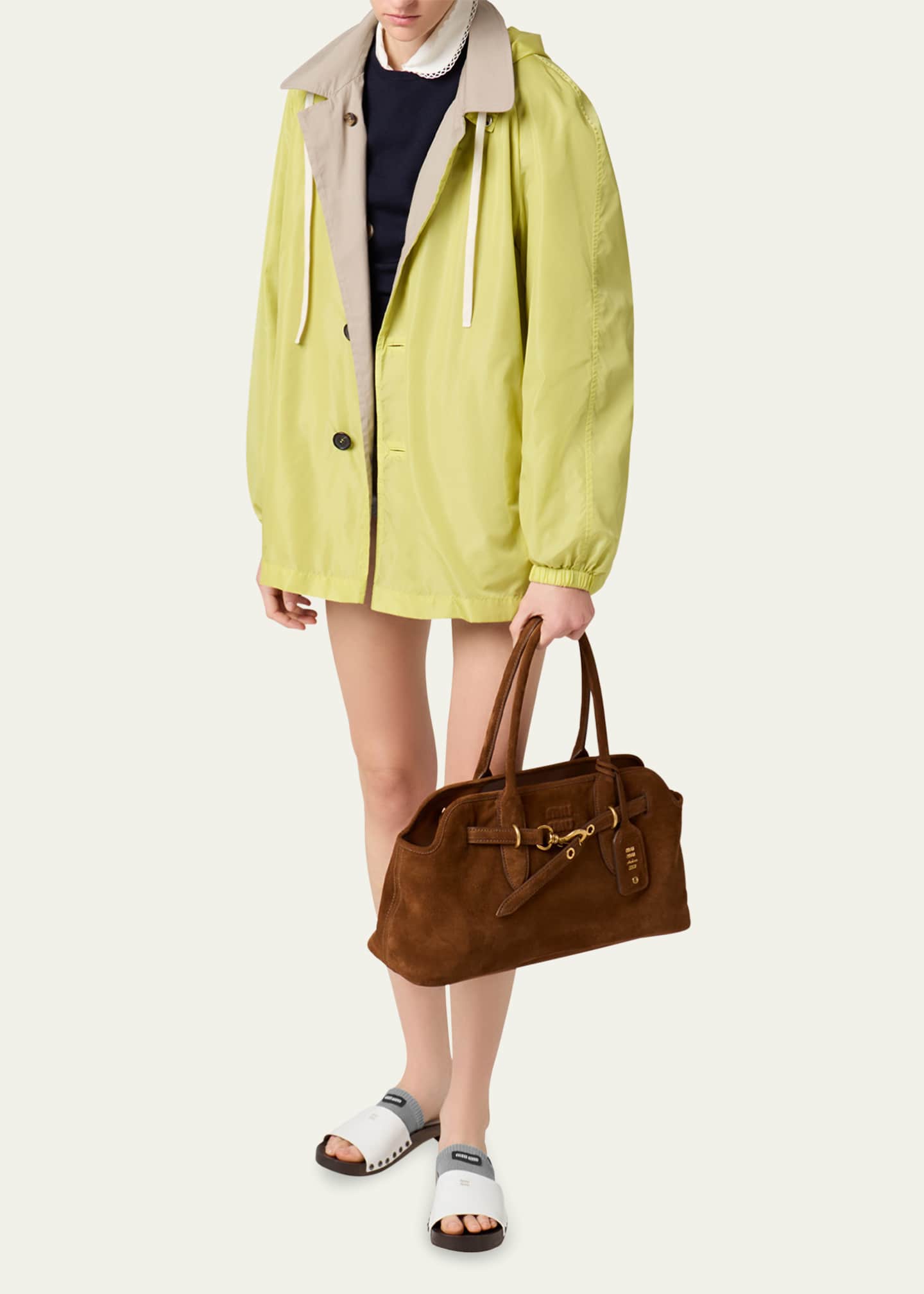 Miu Miu Aventure Suede Shoulder Bag - Bergdorf Goodman