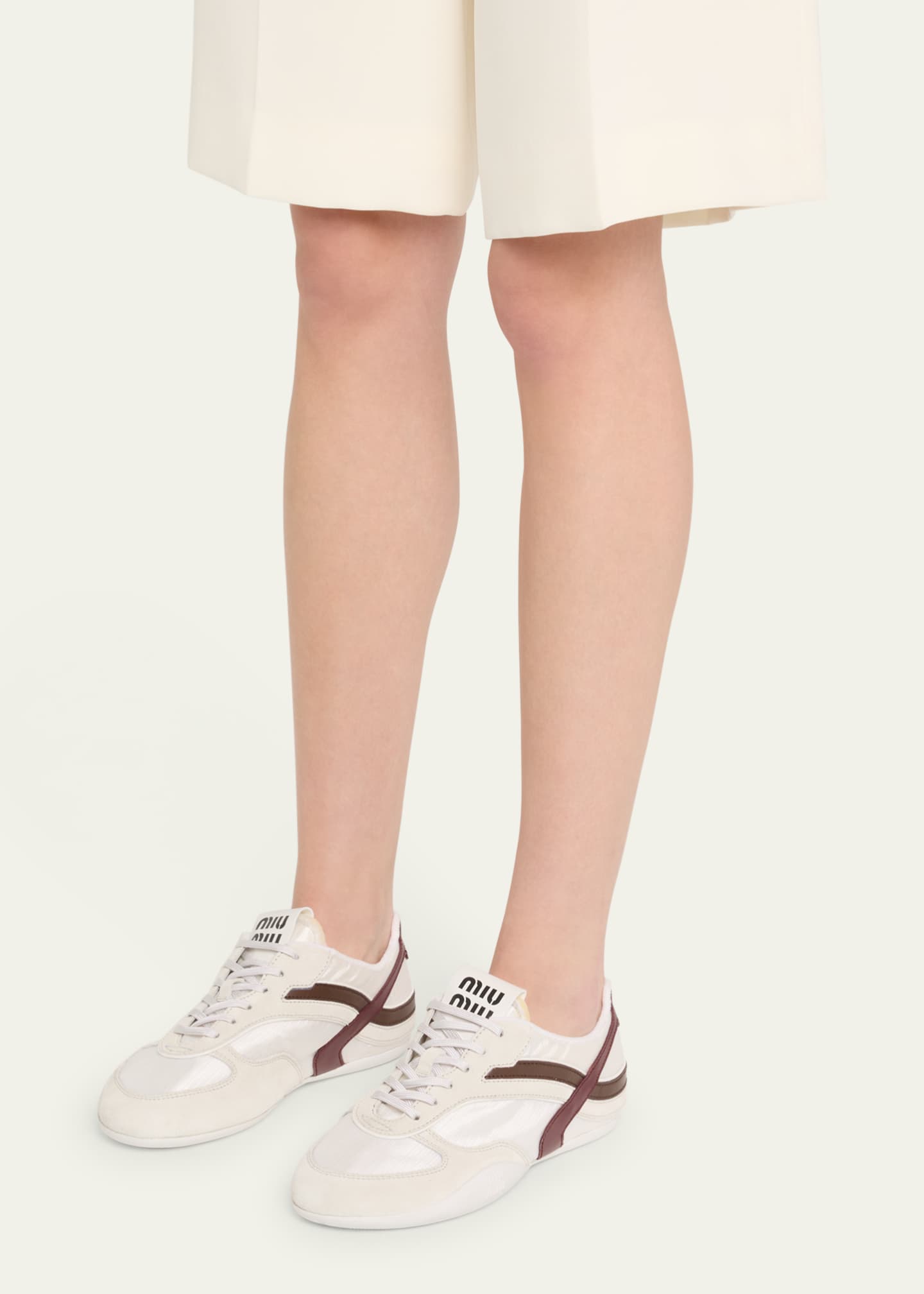 Miu Miu Colorblock Nylon Tech Runner Sneakers Image 2 of 6