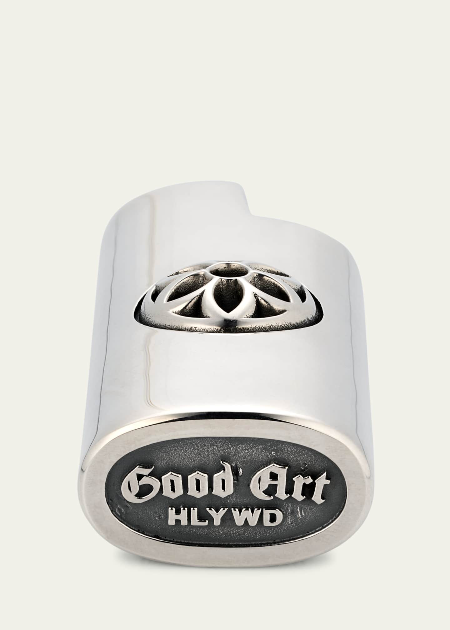GOOD ART HLYWD Men's Mini Sterling Silver Rosette Lighter Holder Image 3 of 4