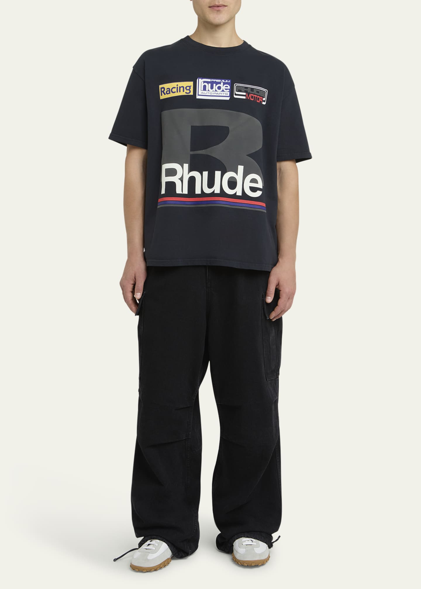 Rhude Men's Racing Patch-Print T-Shirt Image 2 of 5