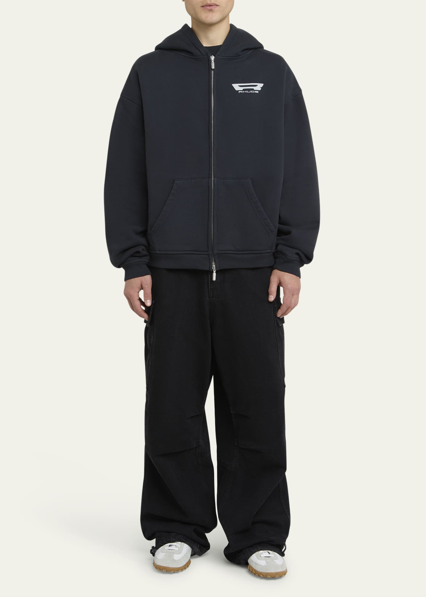 Rhude Men's Campiones Terry Zip Hoodie Image 2 of 5
