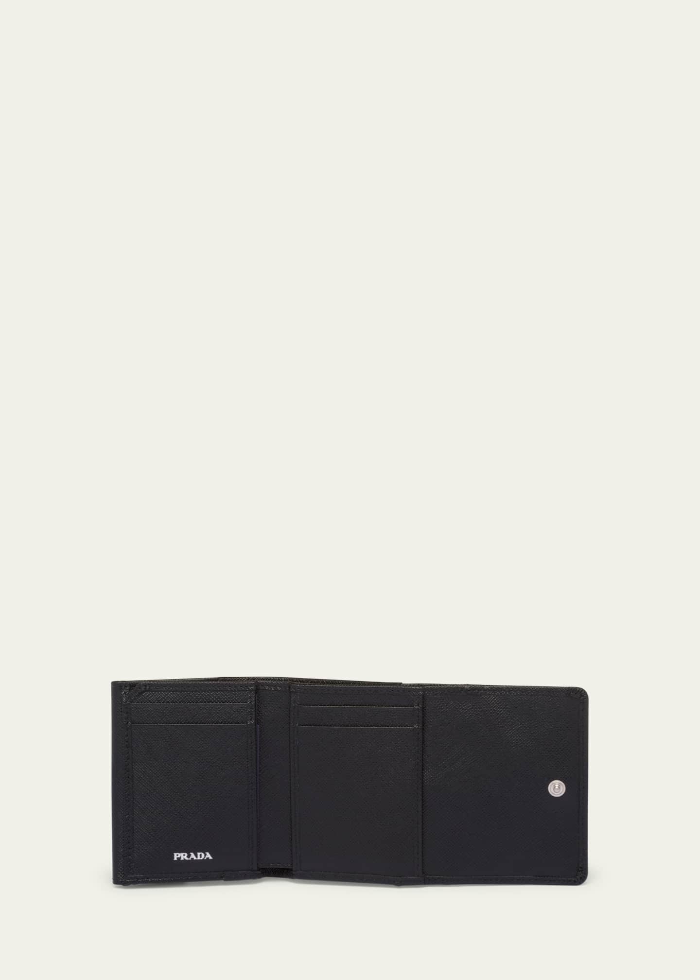Prada Compact Trifold Saffiano Leather Wallet Image 3 of 3