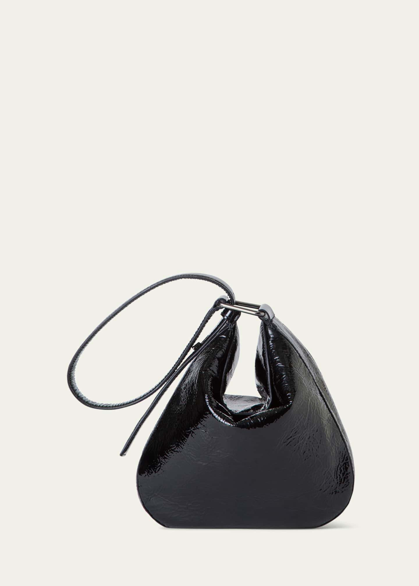 Akris Anna Lacquered Leather Small Hobo Bag Image 3 of 4