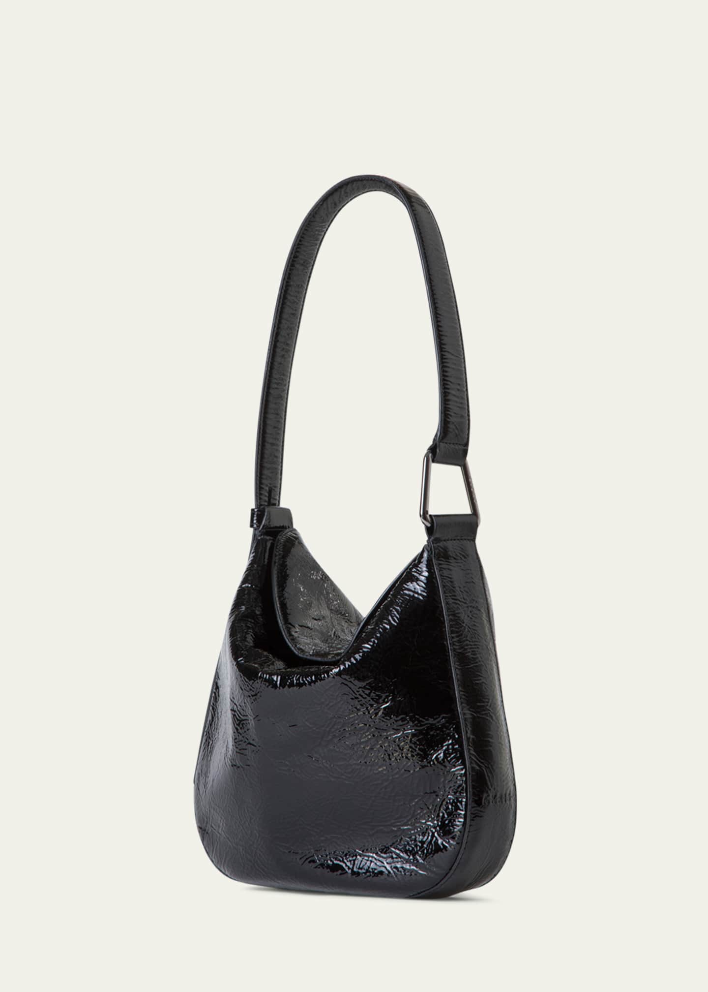 Akris Anna Lacquered Leather Small Hobo Bag Image 4 of 4