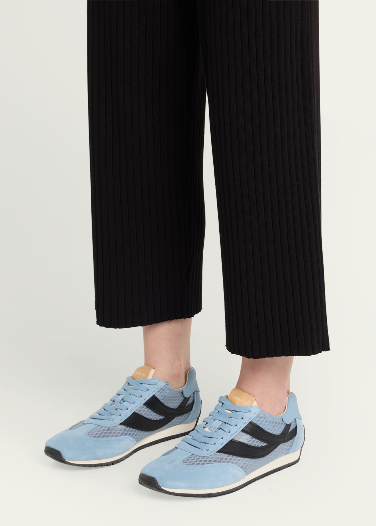 Vince Oasis Mixed Leather Net Retro Sneakers Image 2 of 5