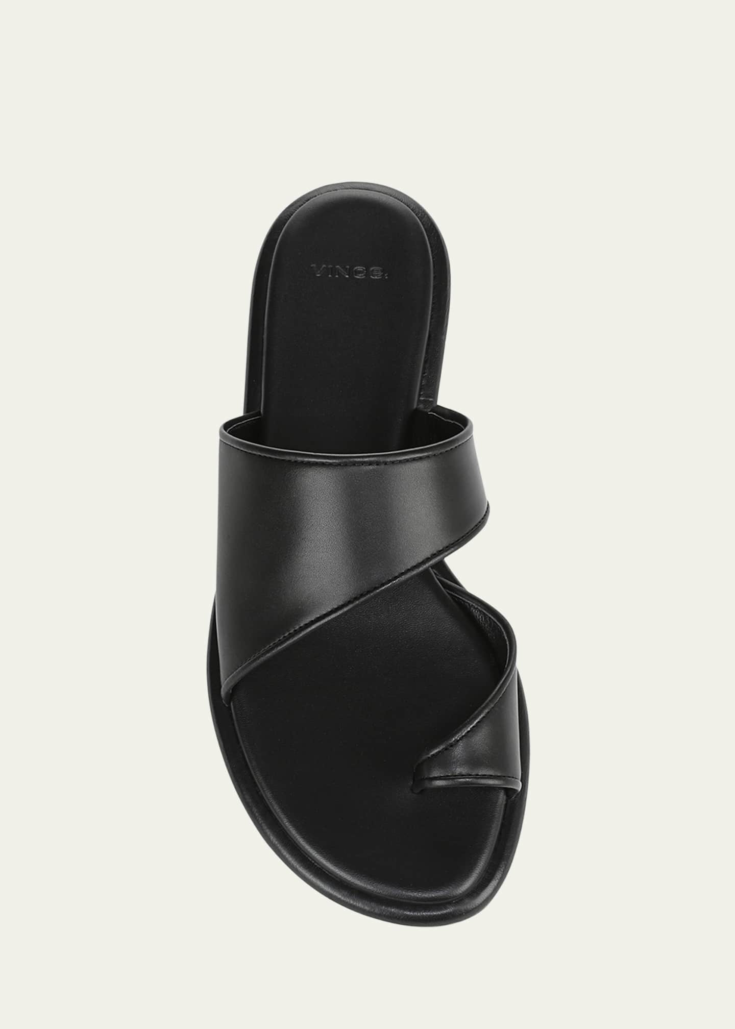 Vince Lukas Leather Toe-Ring Slide Sandals Image 5 of 5