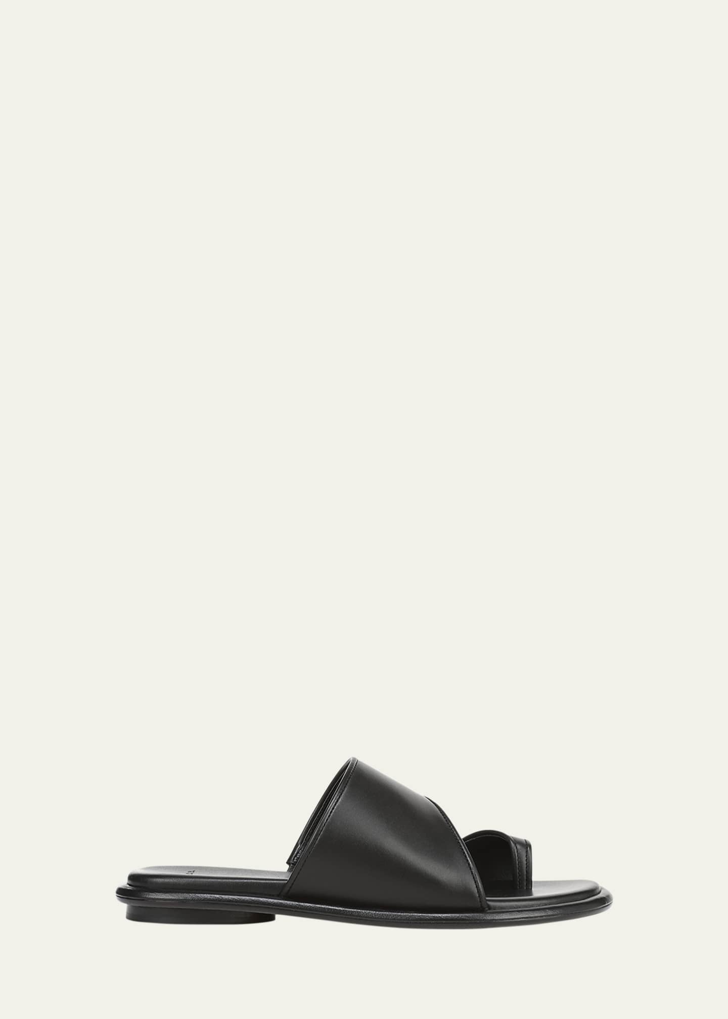 Vince Lukas Leather Toe-Ring Slide Sandals Image 1 of 5