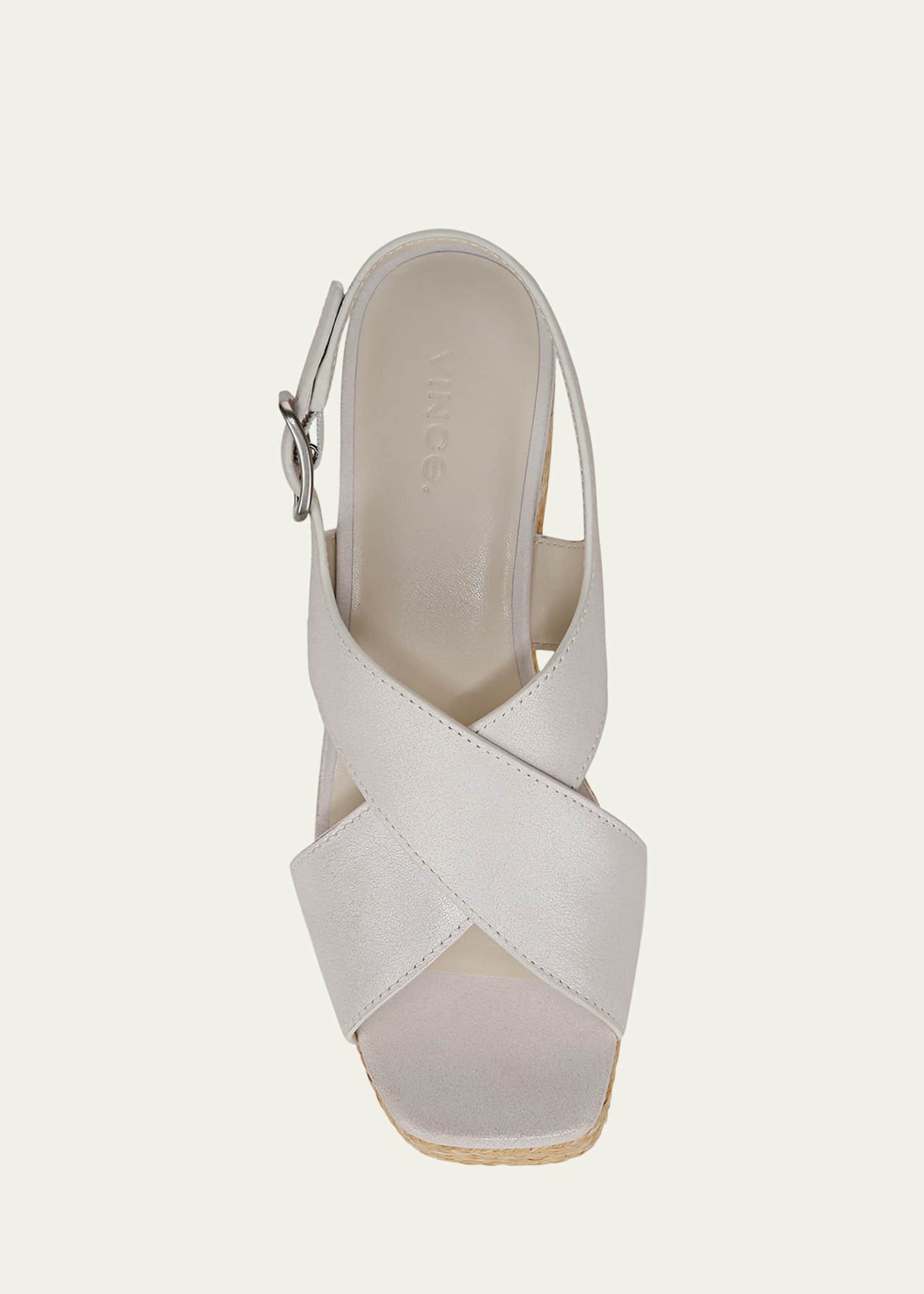 Vince Clementina Leather Crisscross Platform Sandals Image 5 of 5