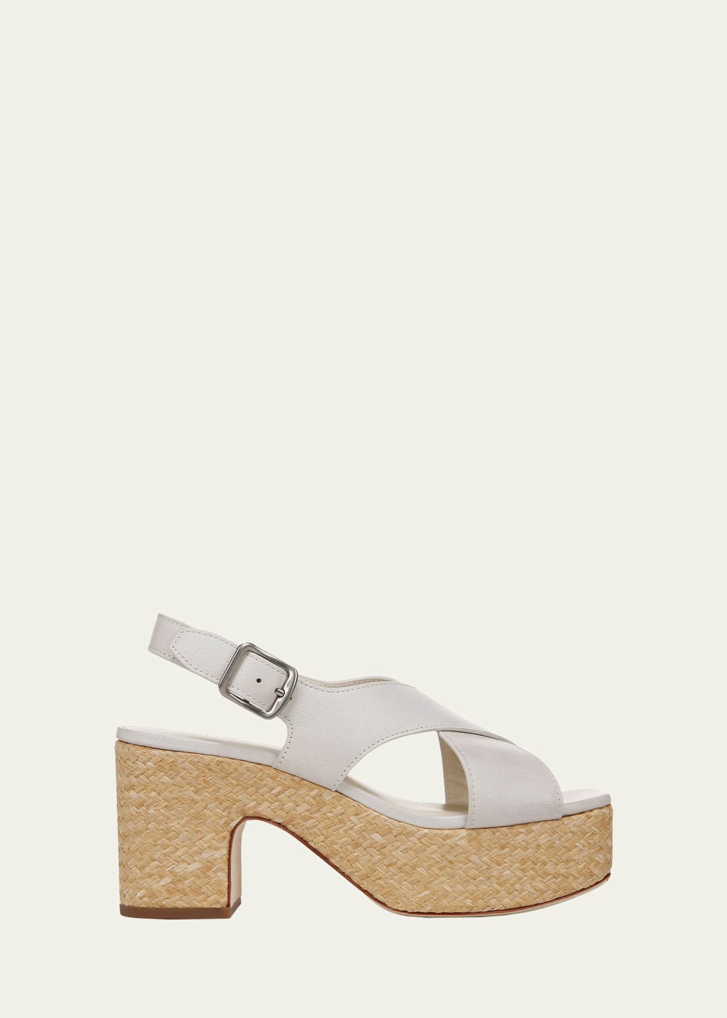 Vince Clementina Leather Crisscross Platform Sandals Image 1 of 5