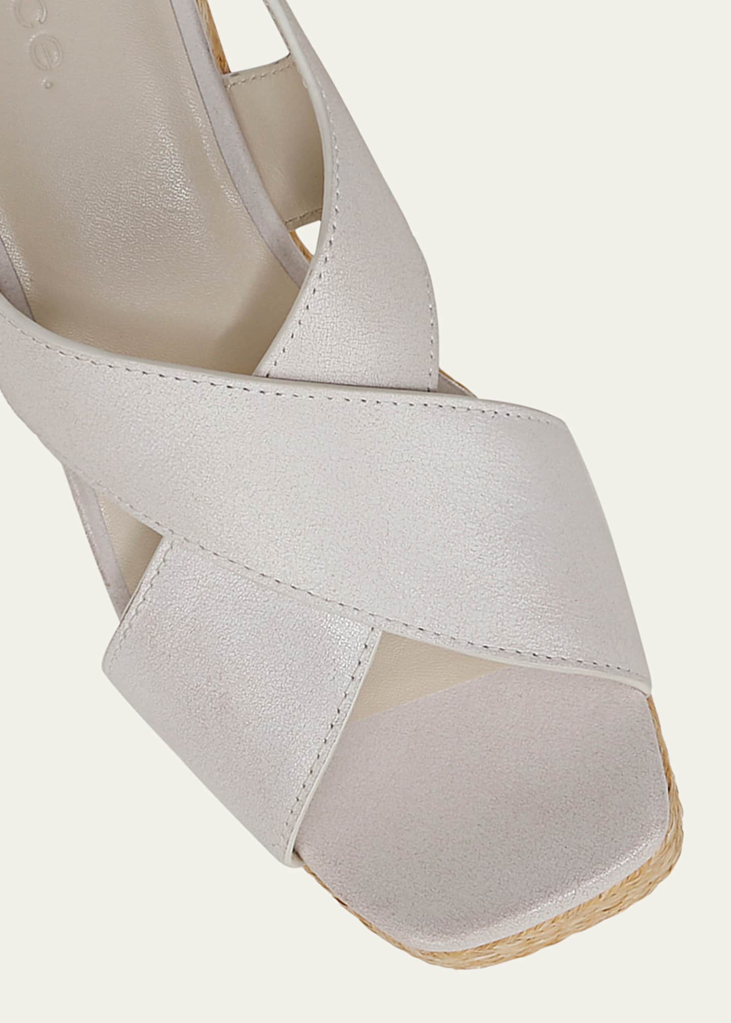 Vince Clementina Leather Crisscross Platform Sandals Image 4 of 5