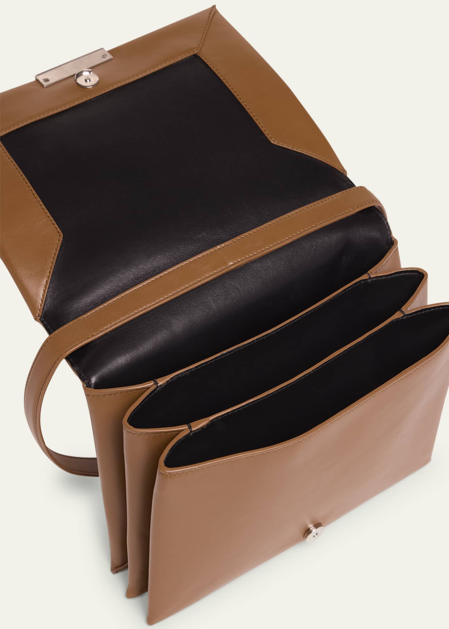 Jil Sander Carnet Medium Flap Calfskin Shoulder Bag Image 4 of 5