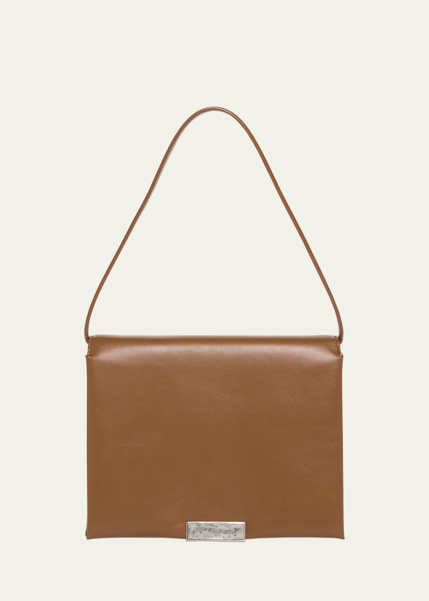 Jil Sander Carnet Medium Flap Calfskin Shoulder Bag Image 1 of 5
