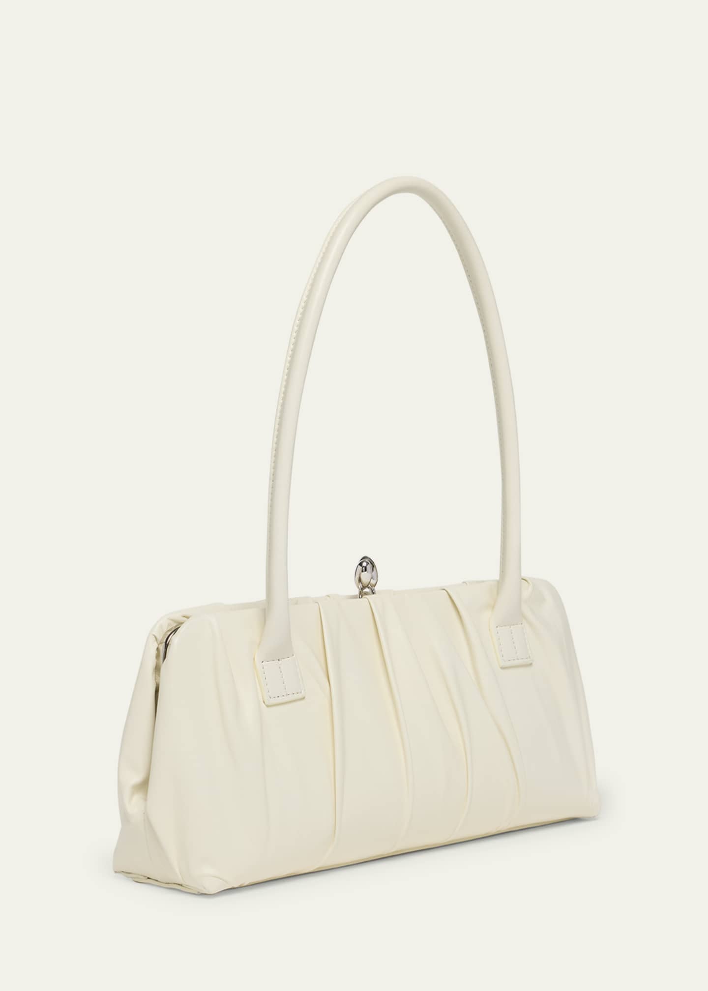 Jil Sander Goji Small Pleated Calfskin Shoulder Bag Image 3 of 5