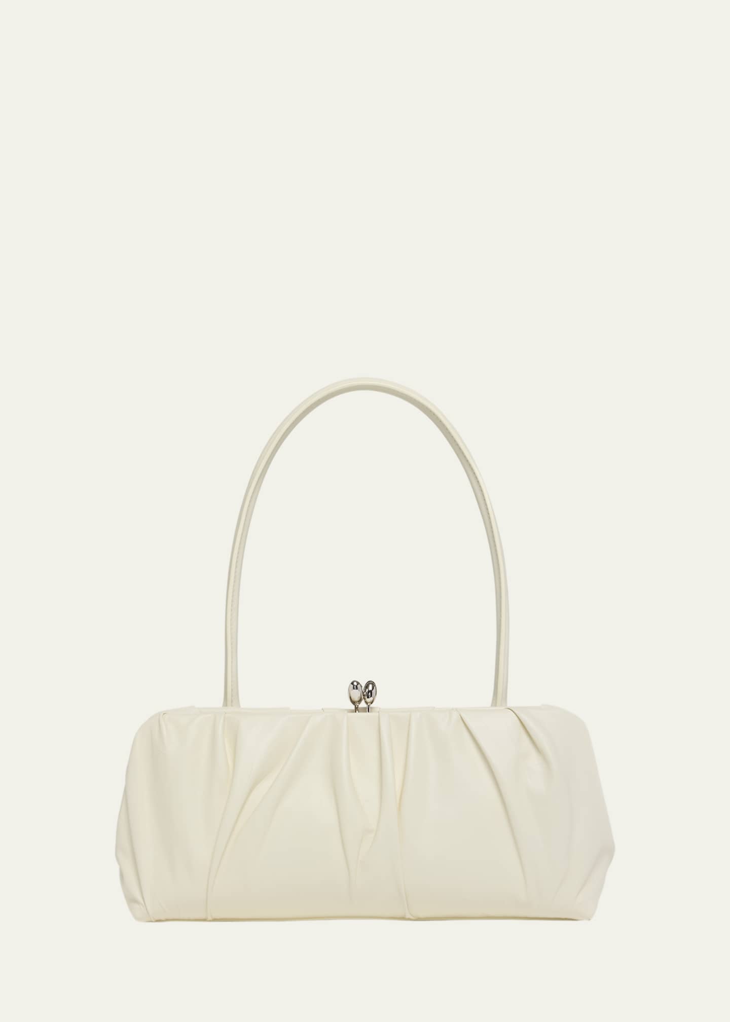 Jil Sander Goji Small Pleated Calfskin Shoulder Bag Image 1 of 5