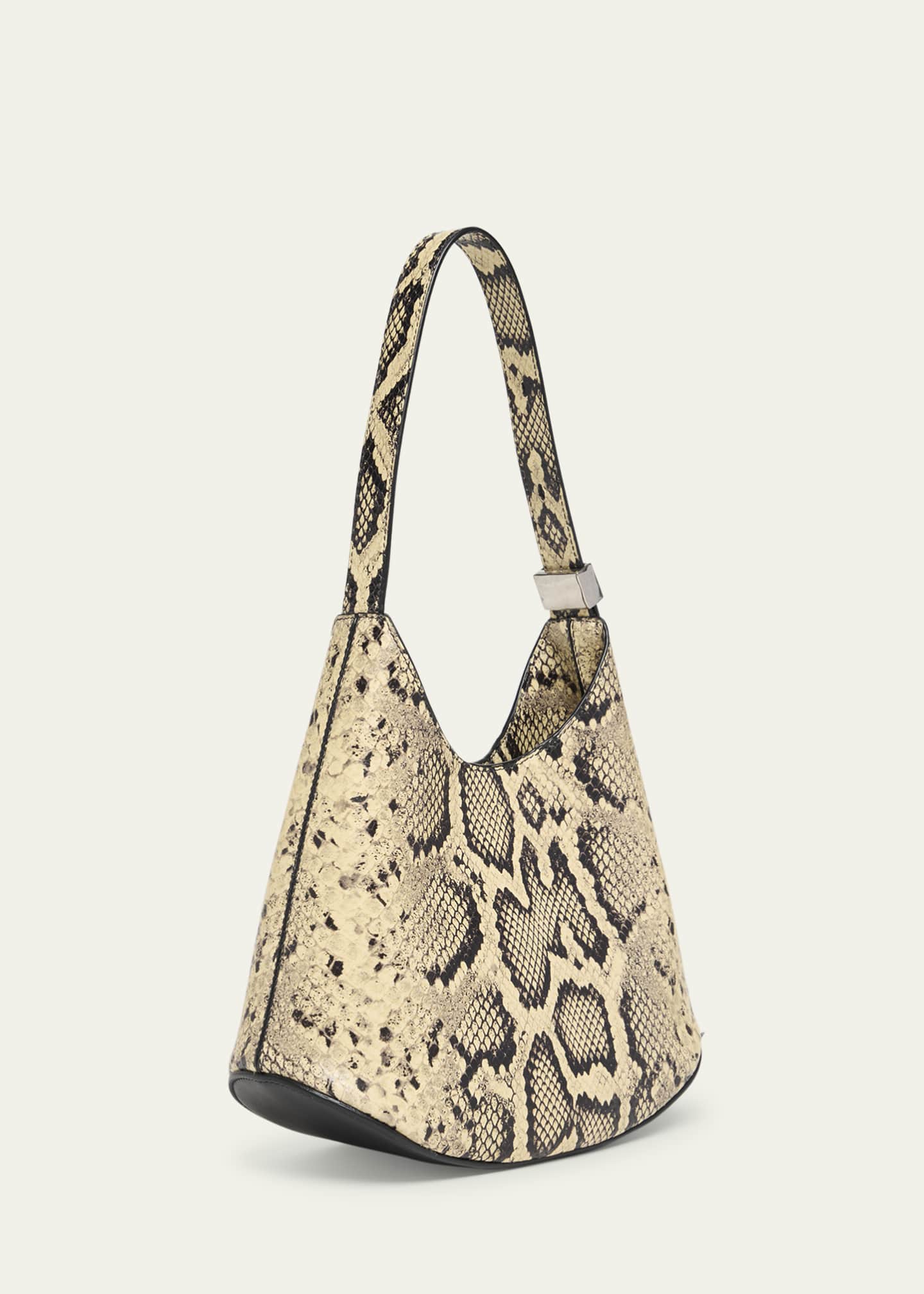 Jil Sander Eldorado Small Python-Embossed Leather Hobo Bag Image 3 of 4