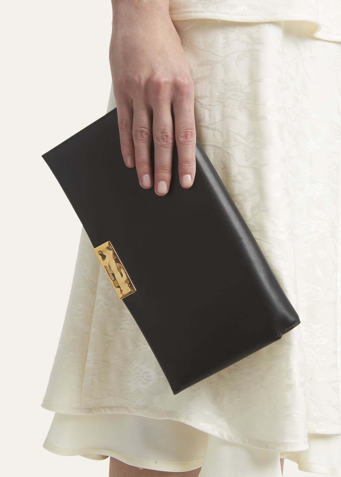 Jil Sander Carnet Flap Calfskin Shoulder Bag Image 2 of 5