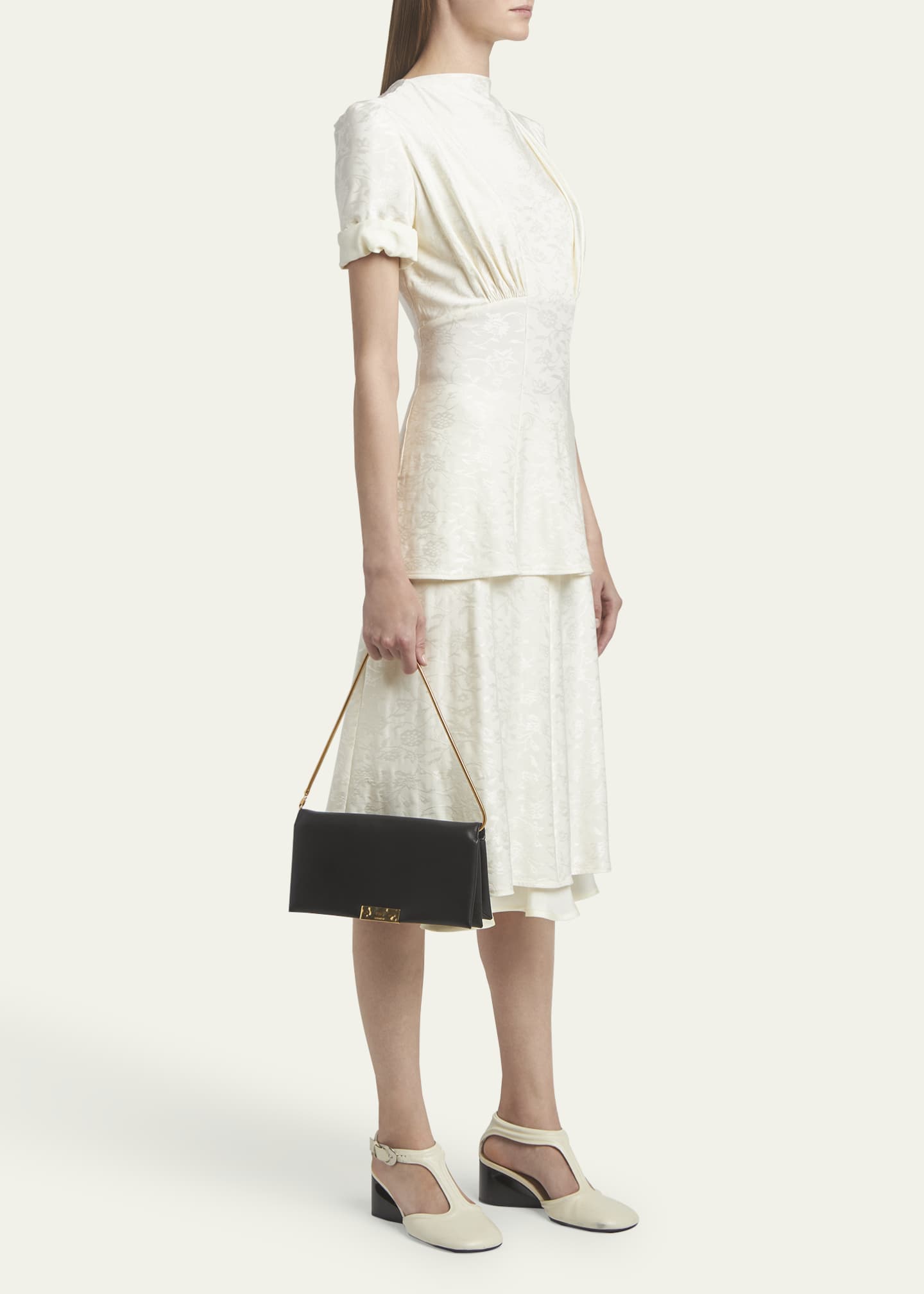 Jil Sander Carnet Flap Calfskin Shoulder Bag Image 5 of 5