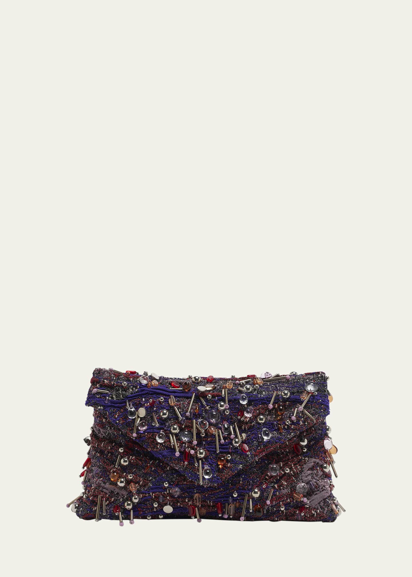 Dries Van Noten Embellished Envelope Flap Clutch Bag Image 1 of 6