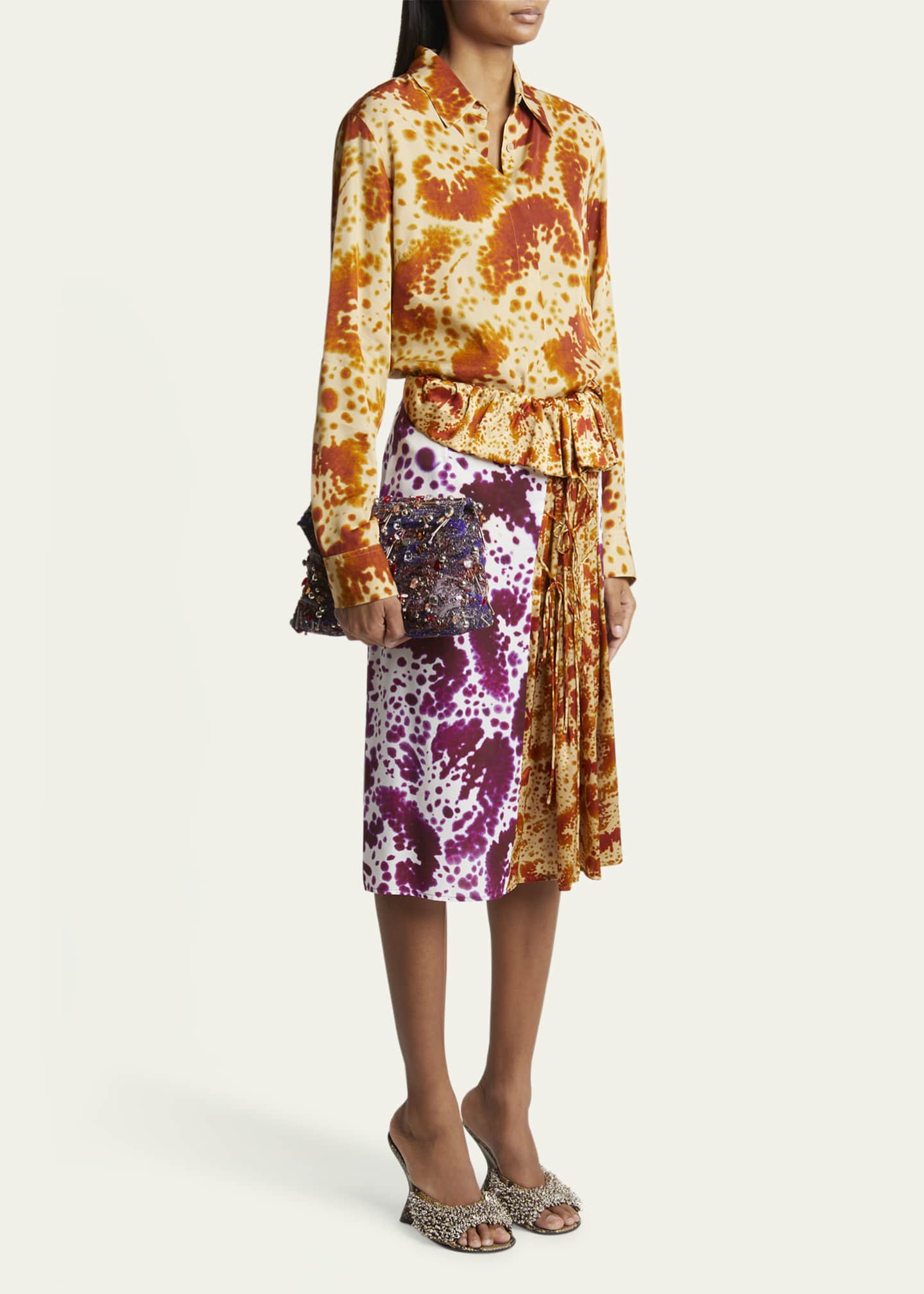 Dries Van Noten Embellished Envelope Flap Clutch Bag Image 5 of 6