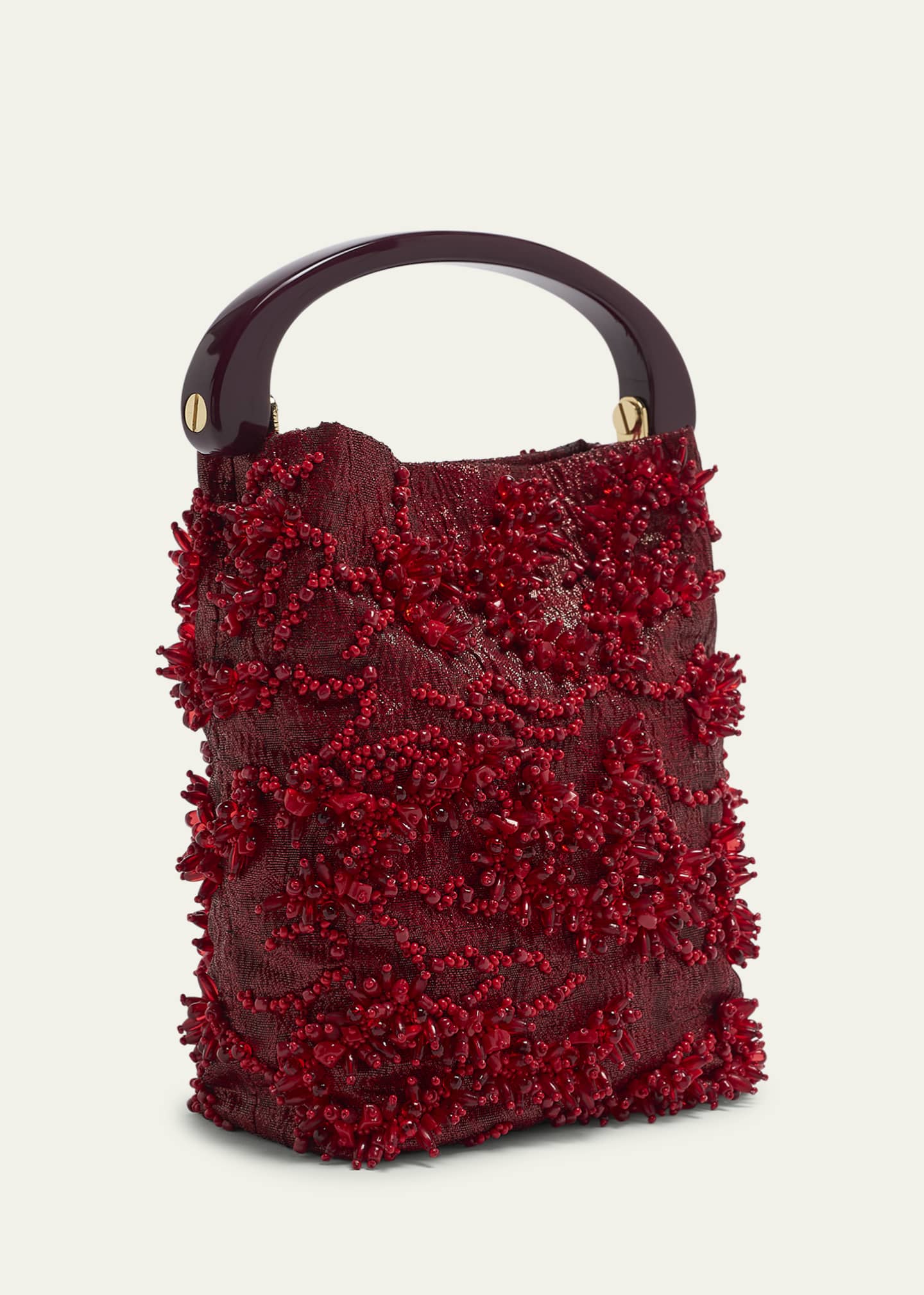 Dries Van Noten Crisp Bleeding Beaded Top-Handle Bag Image 3 of 6