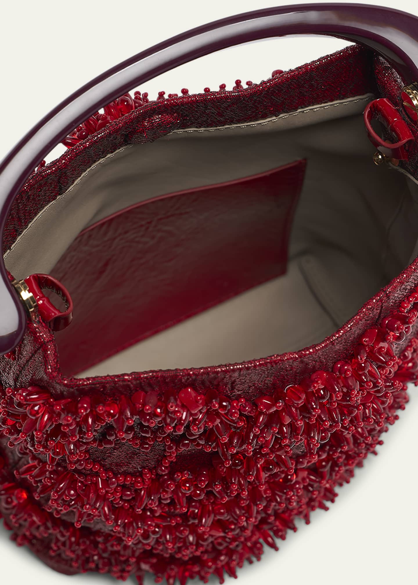Dries Van Noten Crisp Bleeding Beaded Top-Handle Bag Image 4 of 6