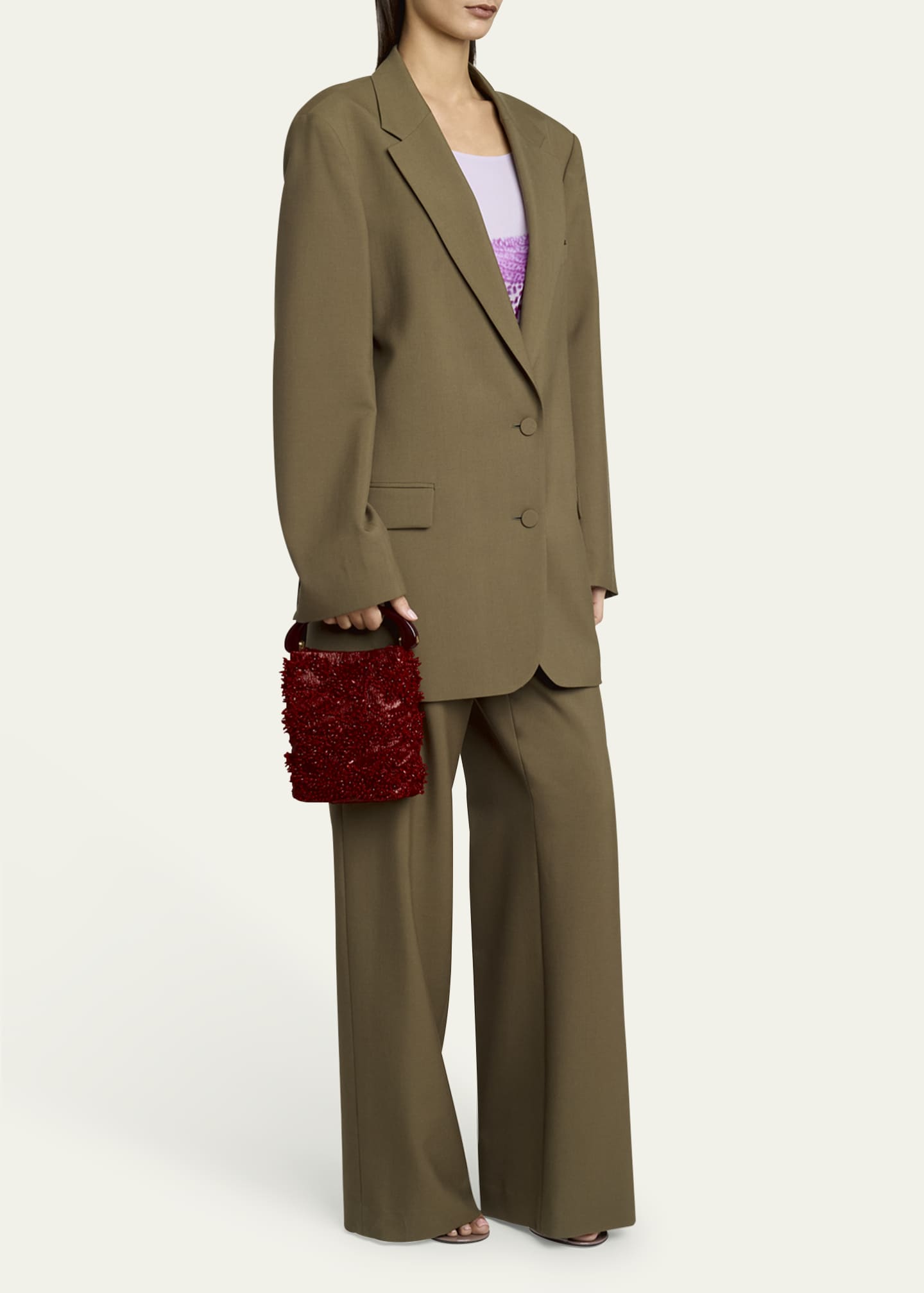 Dries Van Noten Crisp Bleeding Beaded Top-Handle Bag Image 5 of 6