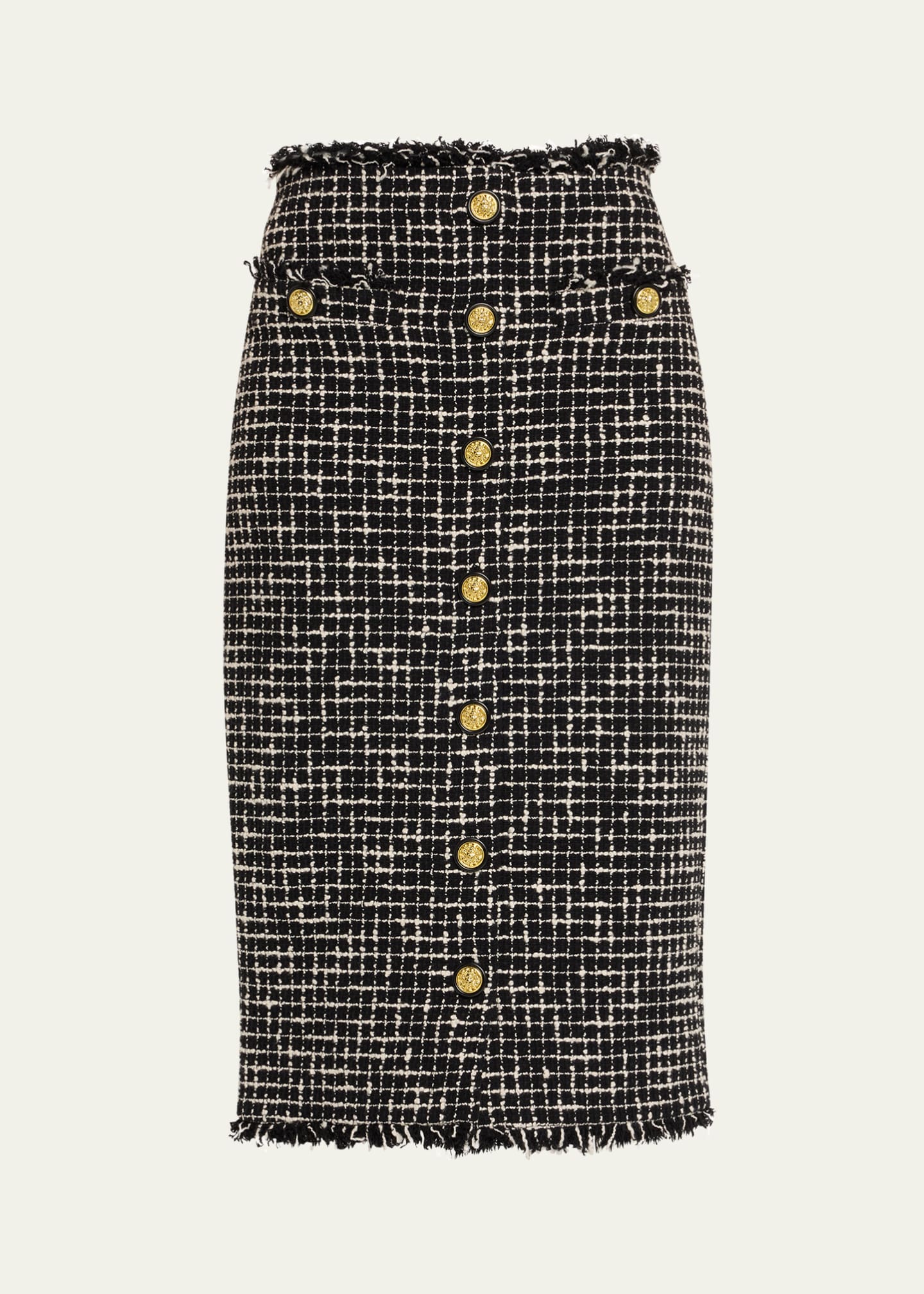 L'Agence Tai Tweed Midi Skirt Image 1 of 5