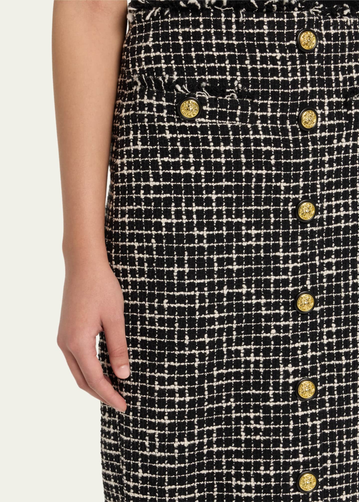 L'Agence Tai Tweed Midi Skirt Image 5 of 5