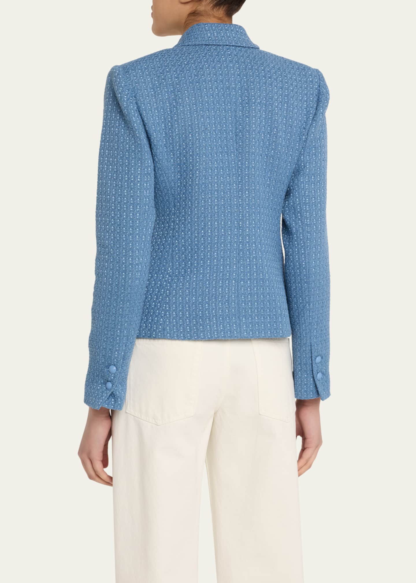 L'Agence Jennah Single-Breasted Tweed Blazer Image 3 of 5